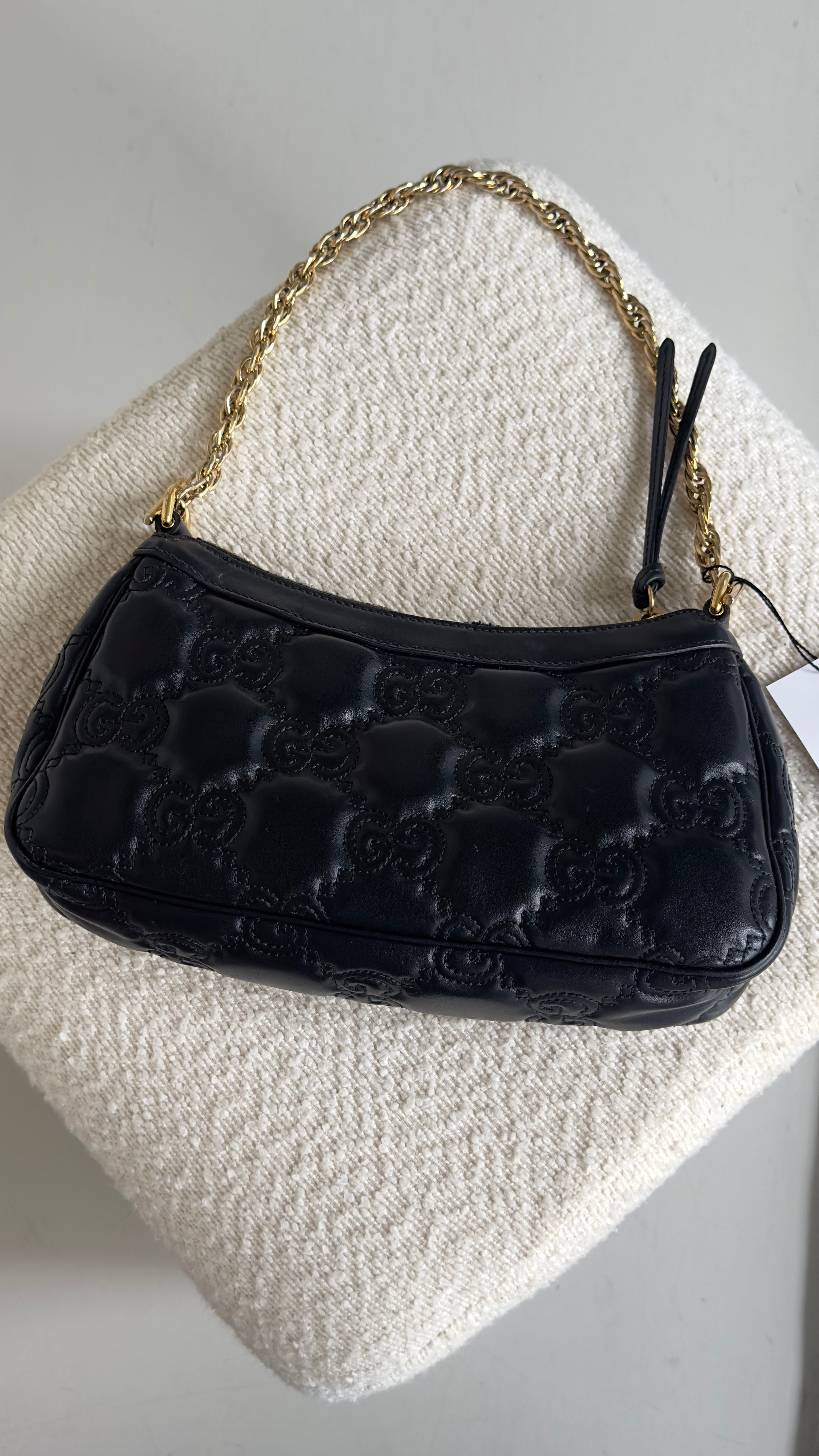 GUCCI GG MATELASSÉ BAG IN BLACK