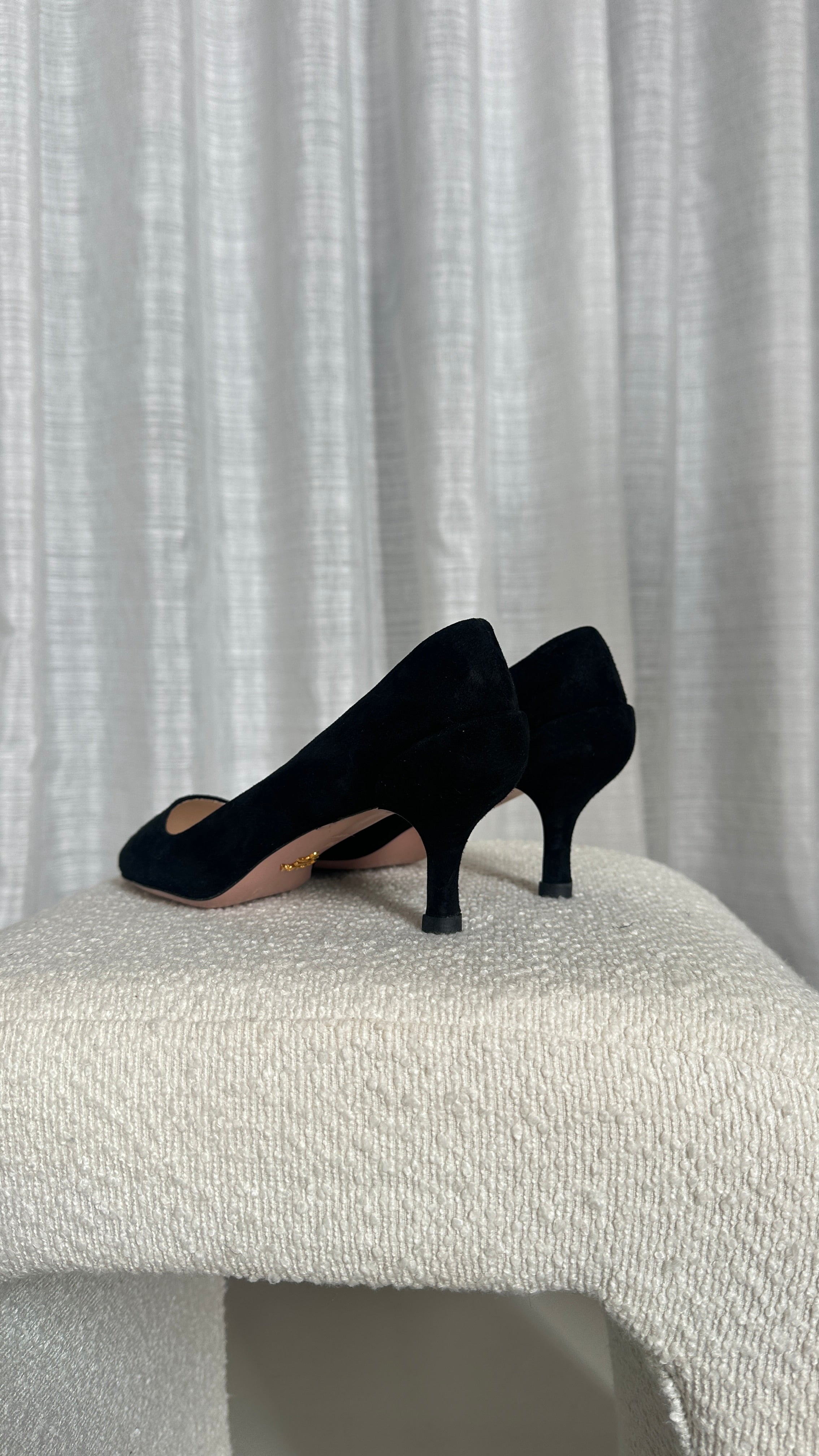 Prada Classic Suede Heels - Size 36