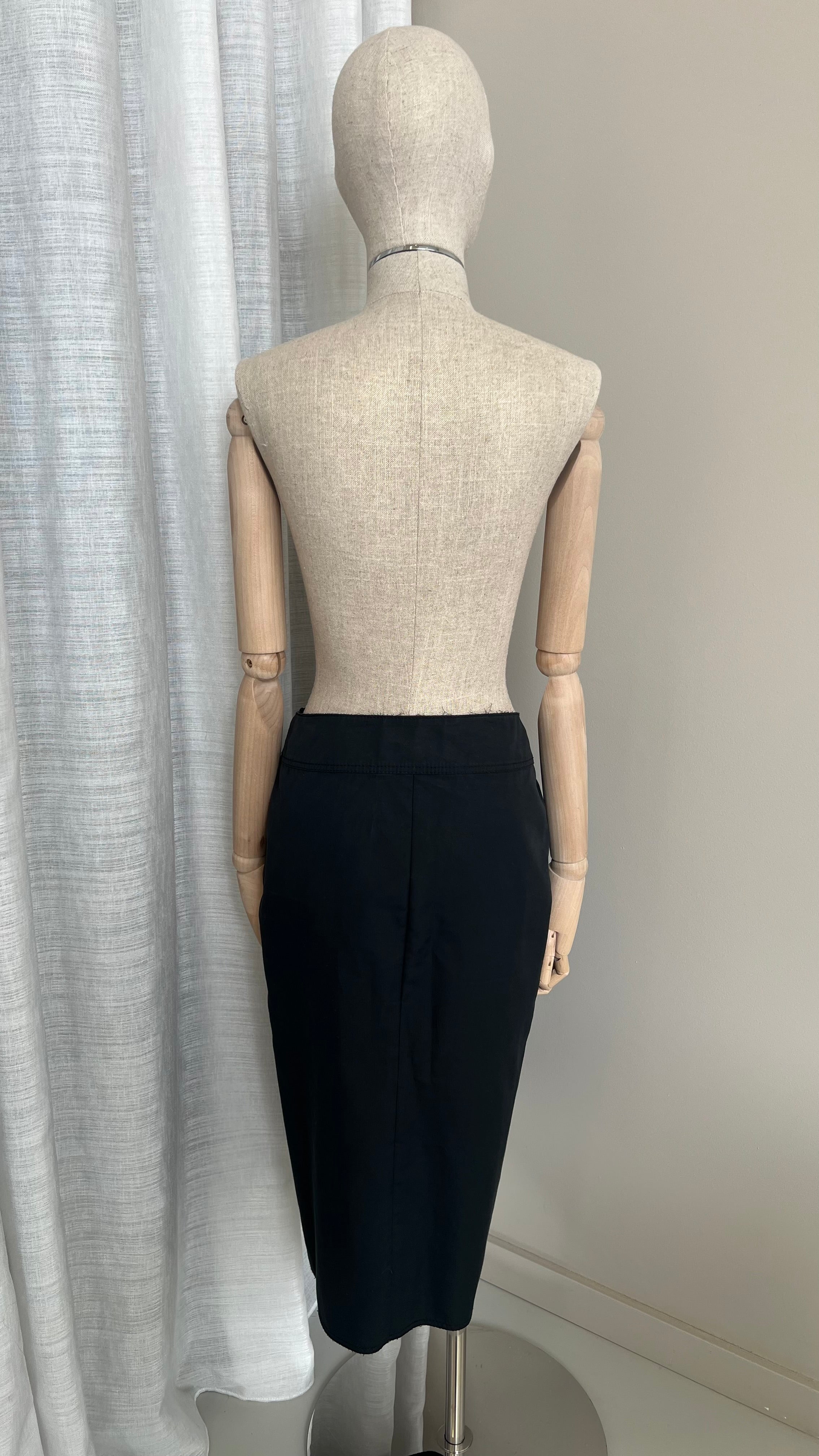 Gucci Detail Midi Skirt In Black