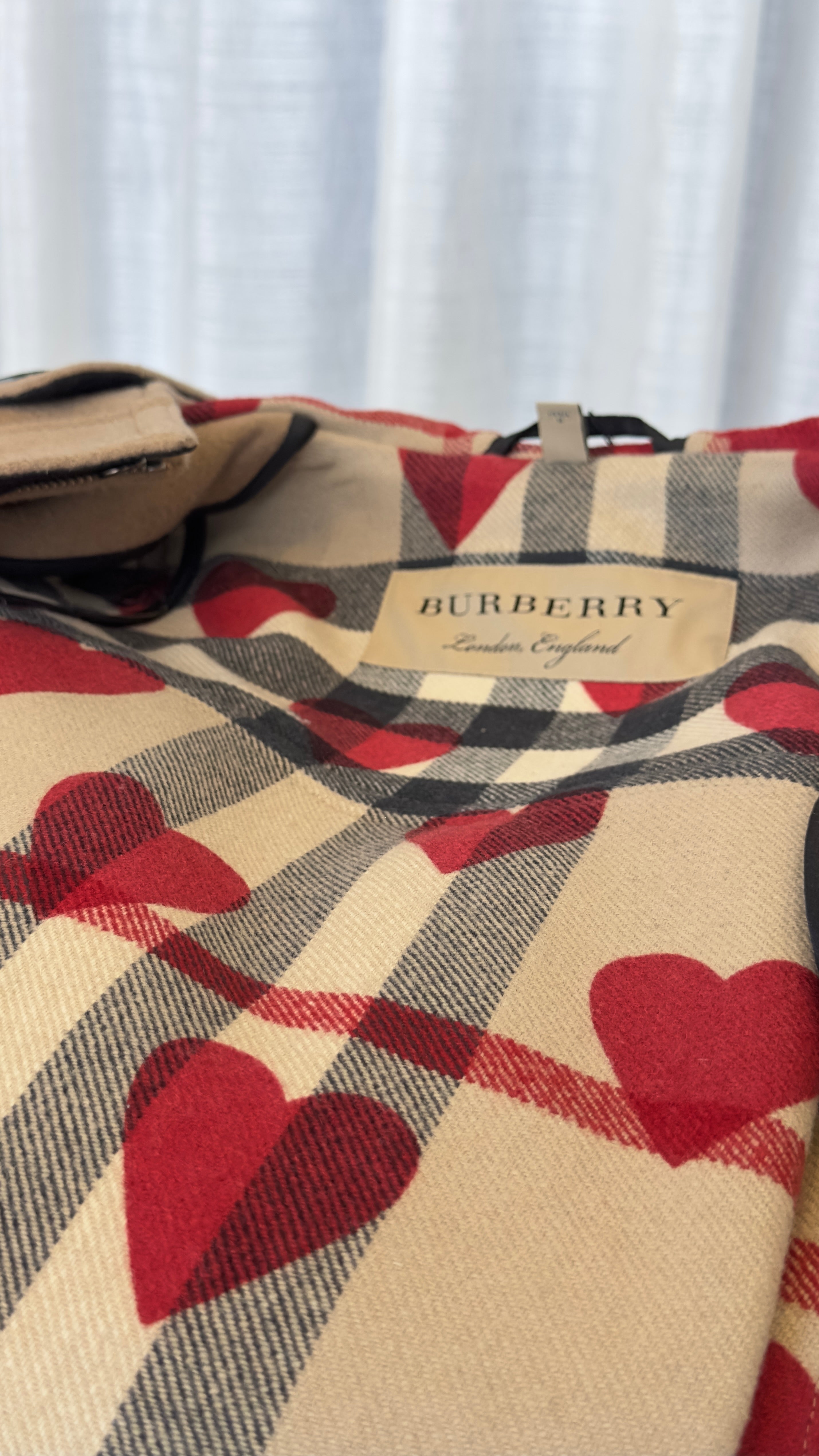 BURBERRY HEART PRINT COAT