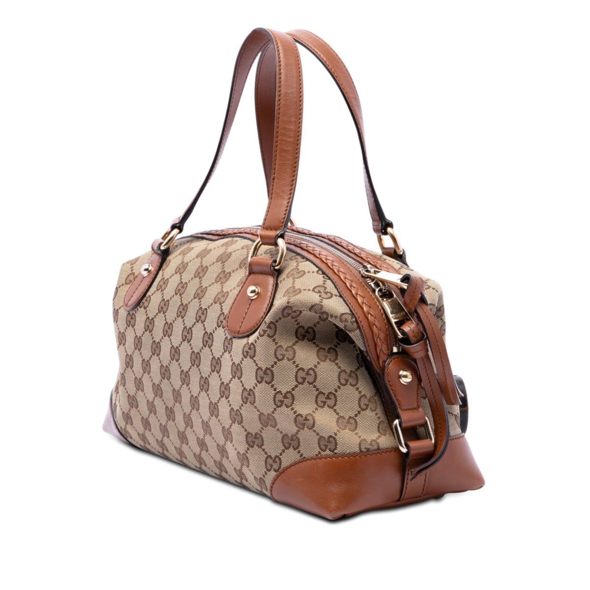 Gucci GG Canvas Brick Lane Satchel Beige