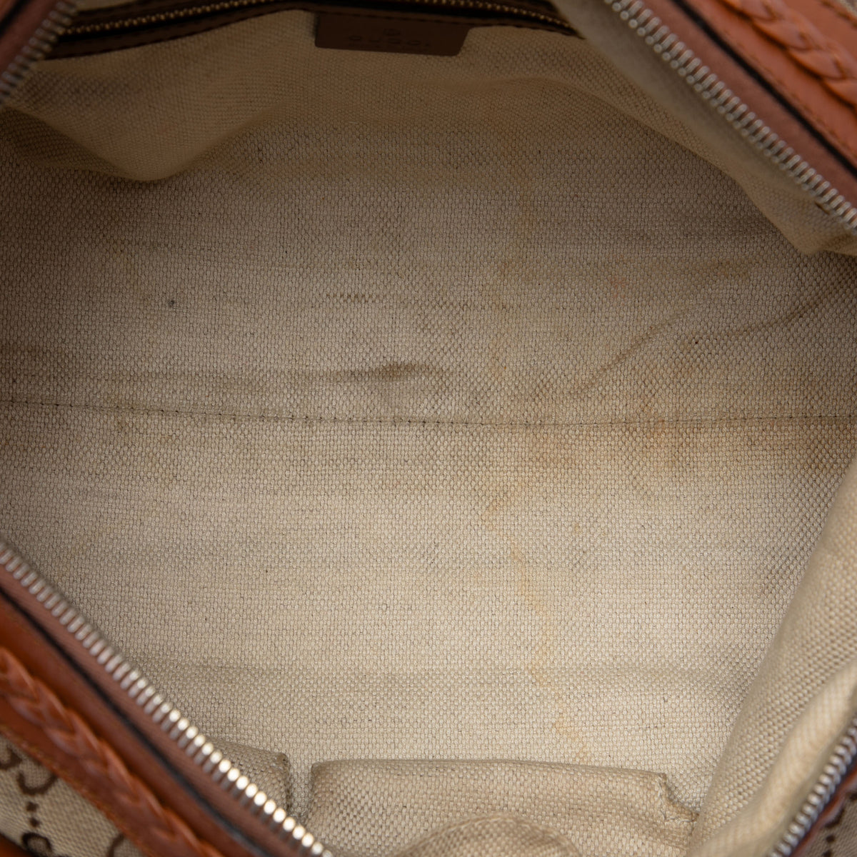 Gucci GG Canvas Brick Lane Satchel Beige
