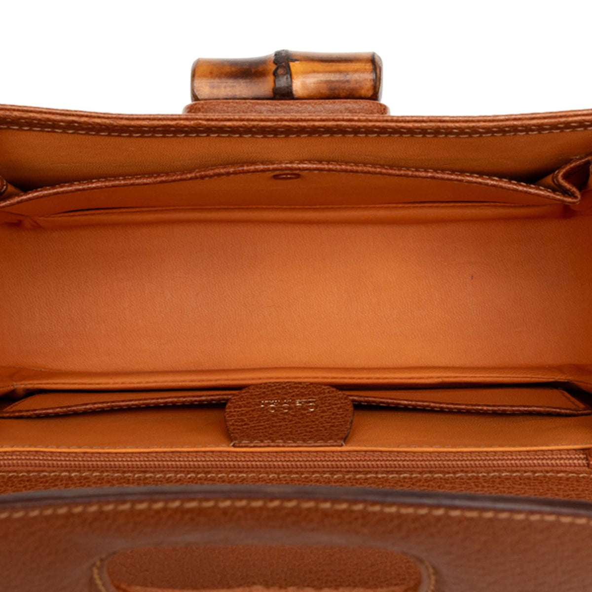 Gucci Grained Calfskin Bamboo in Camel