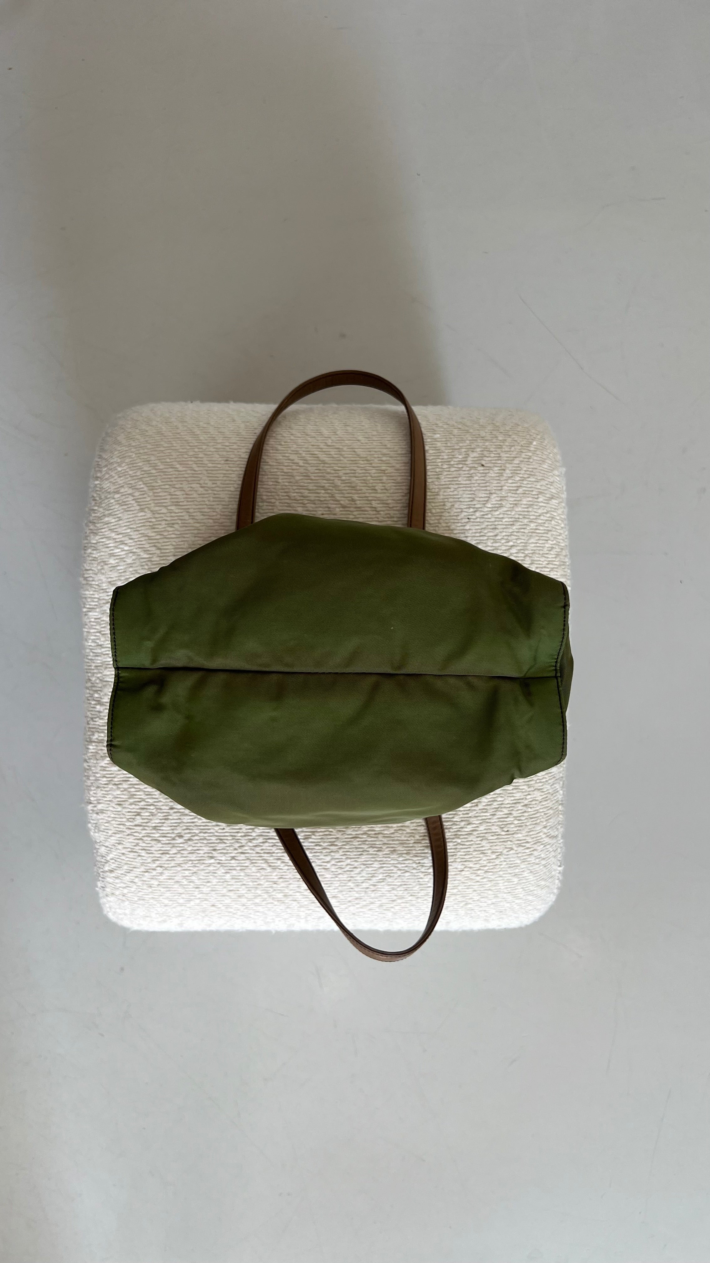 Prada Vintage Nylon Handbag In Green