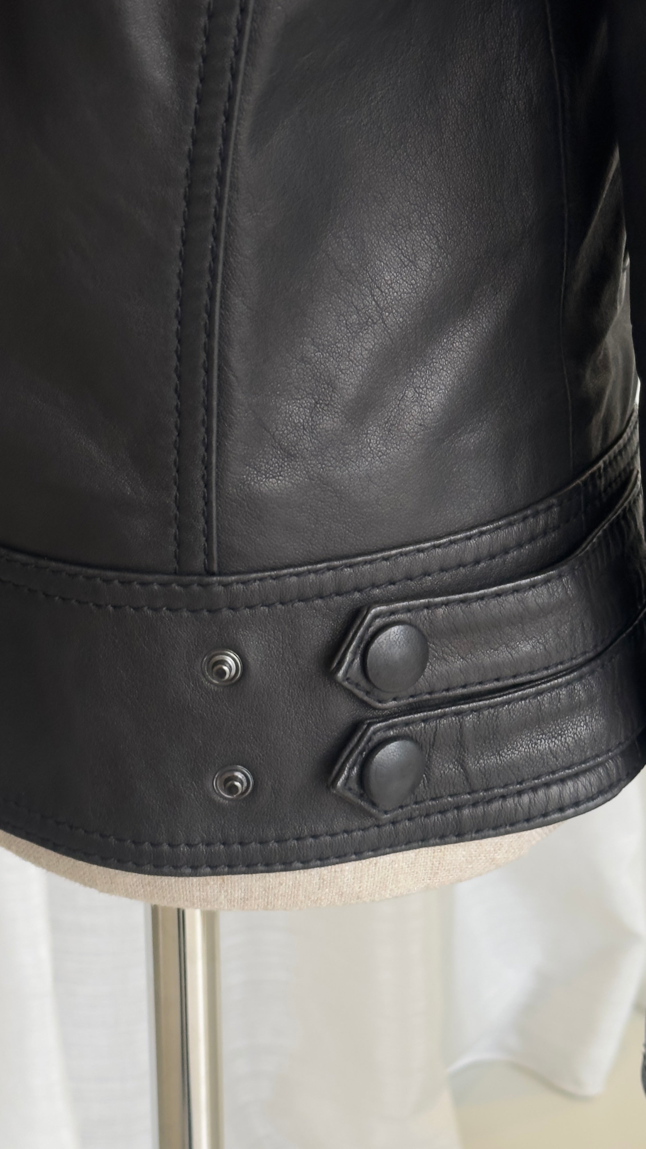 Dolce & Gabbana Leather Jacket In Black