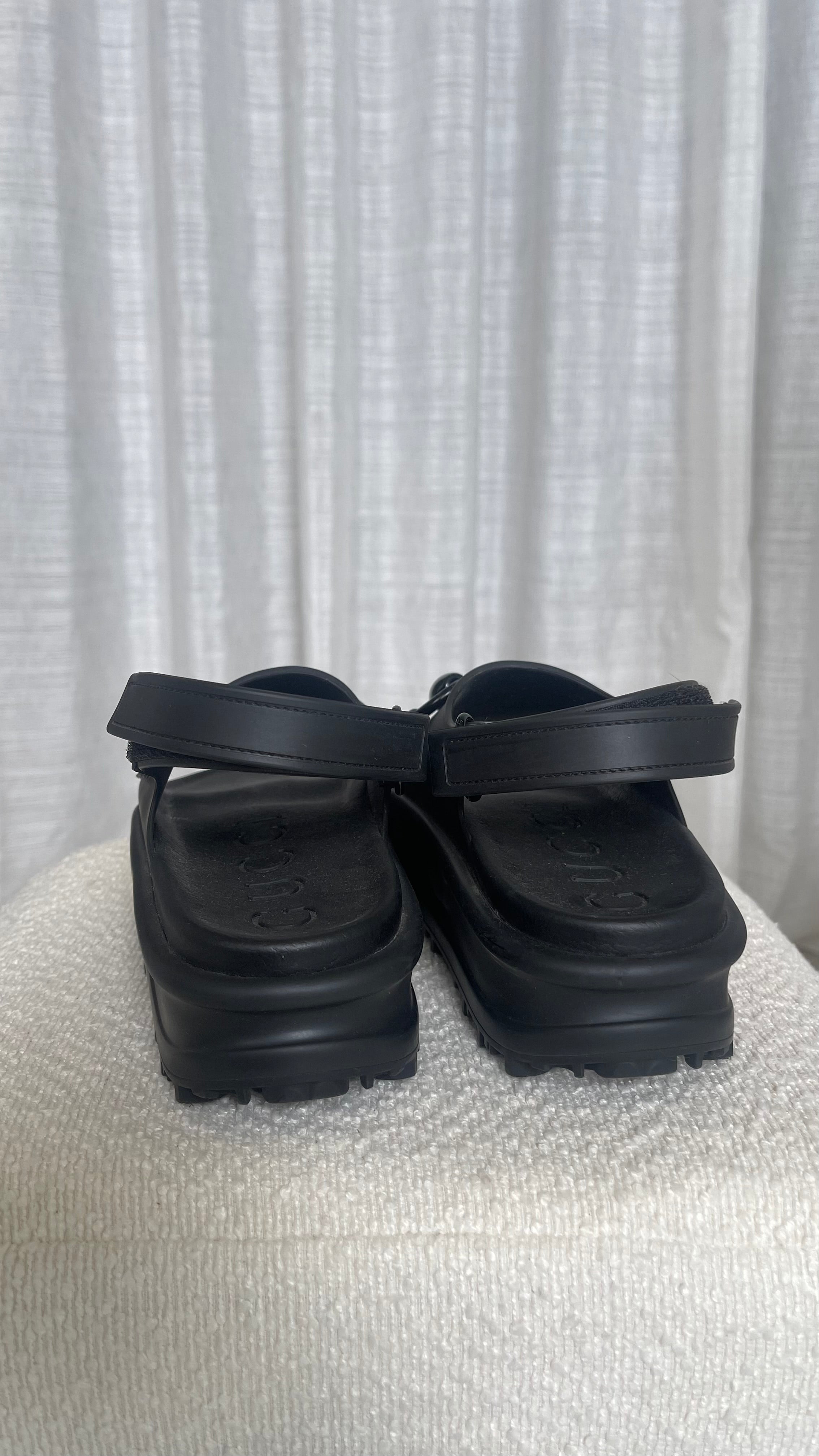 Gucci Horsebit Platform Sandals In Black - Size 37