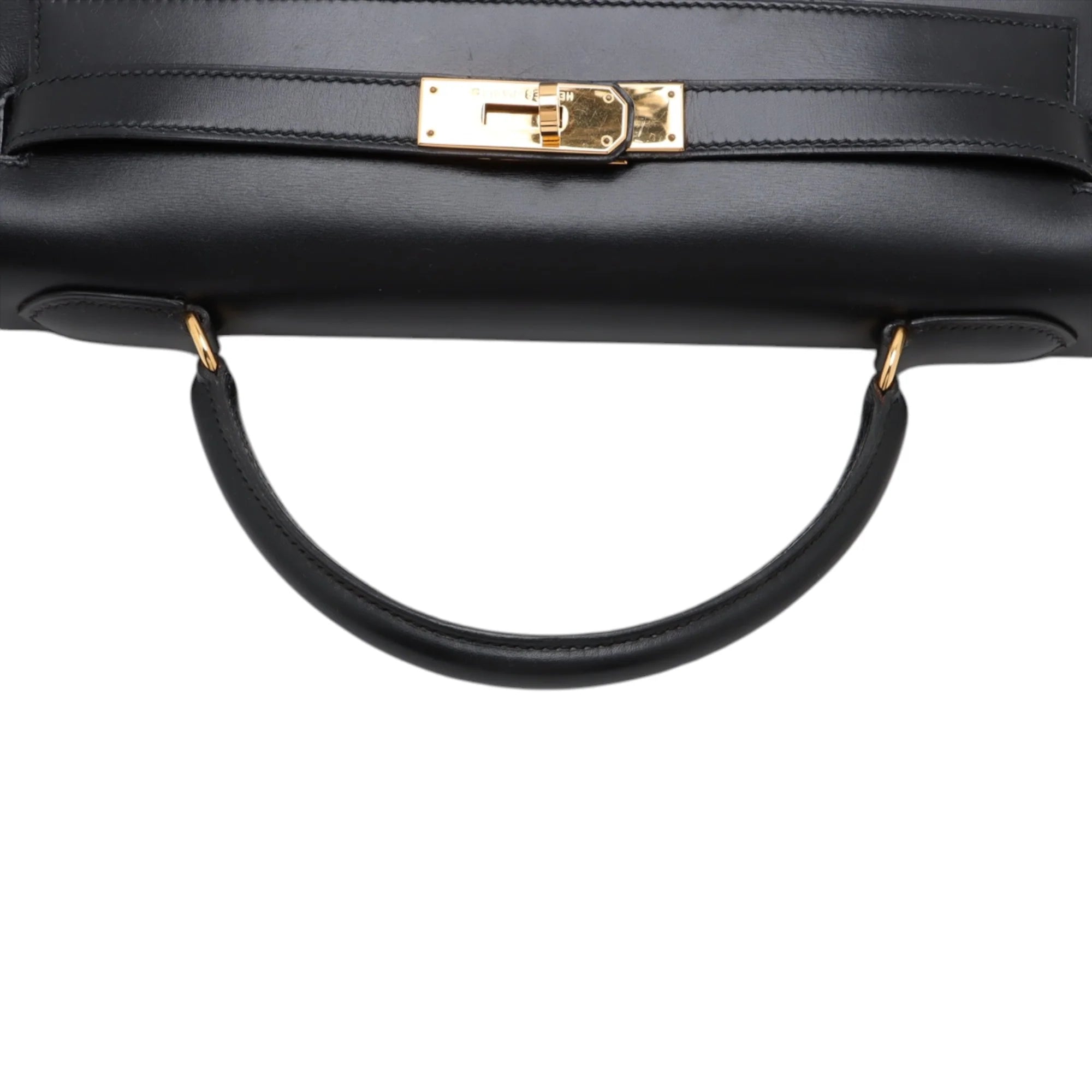 Hermès Kelly 32 Sellier Box Calf In Black