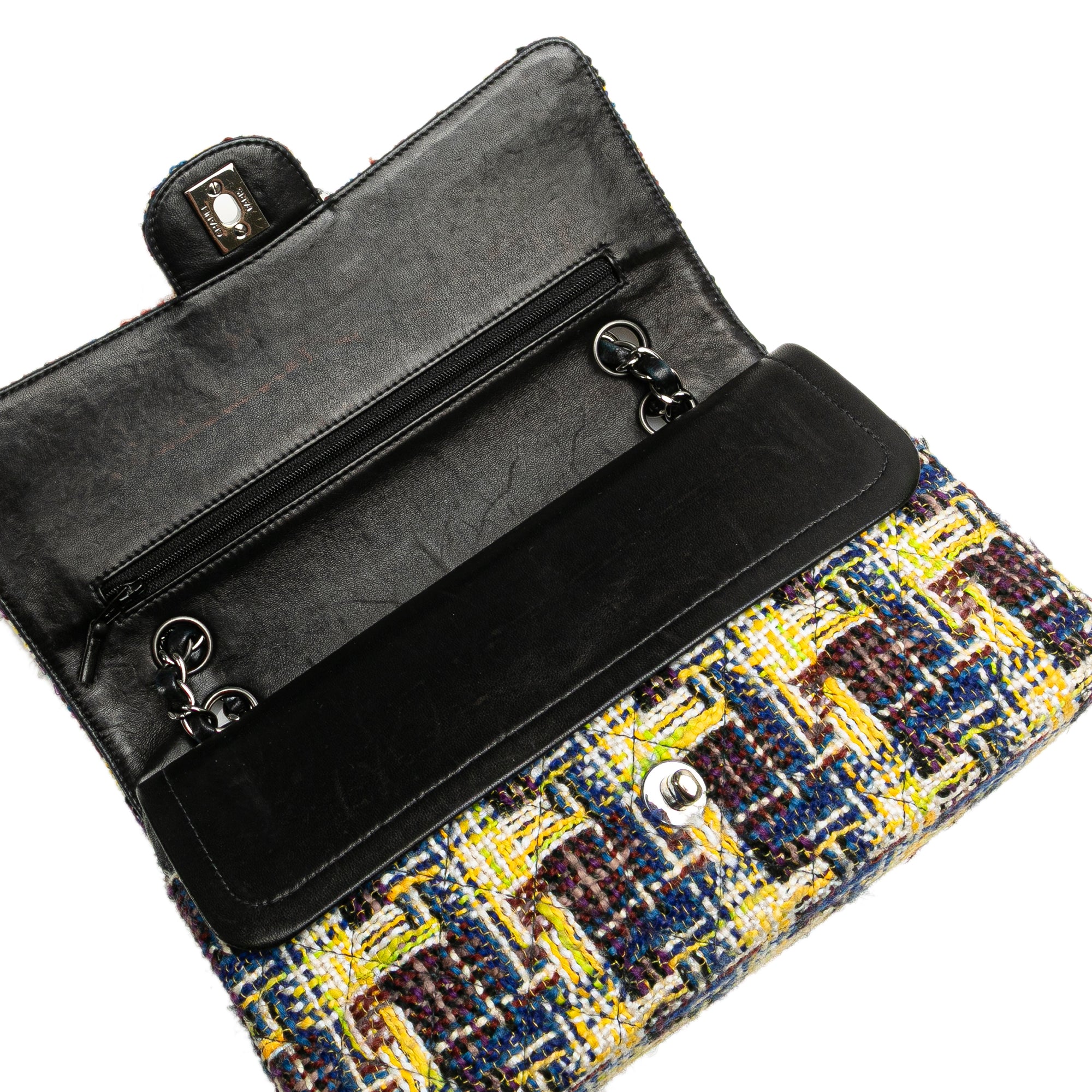 Chanel Medium Classic Tweed Double Flap Multi