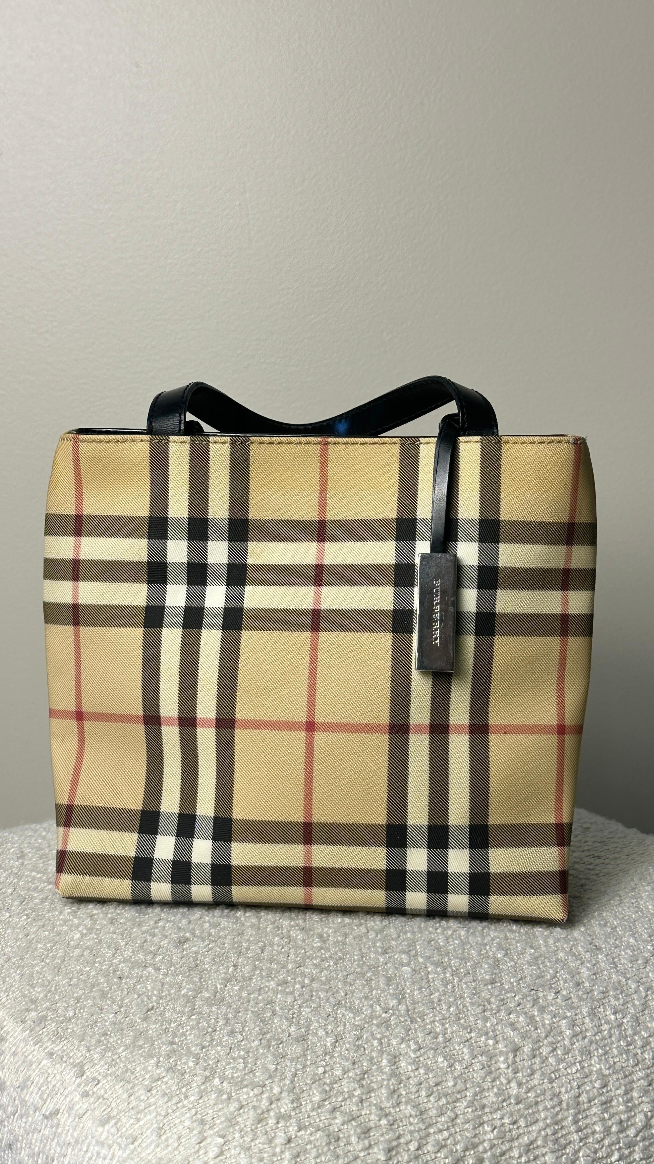 BURBERRY VINTAGE MINI TOTE BAG IN BROWN