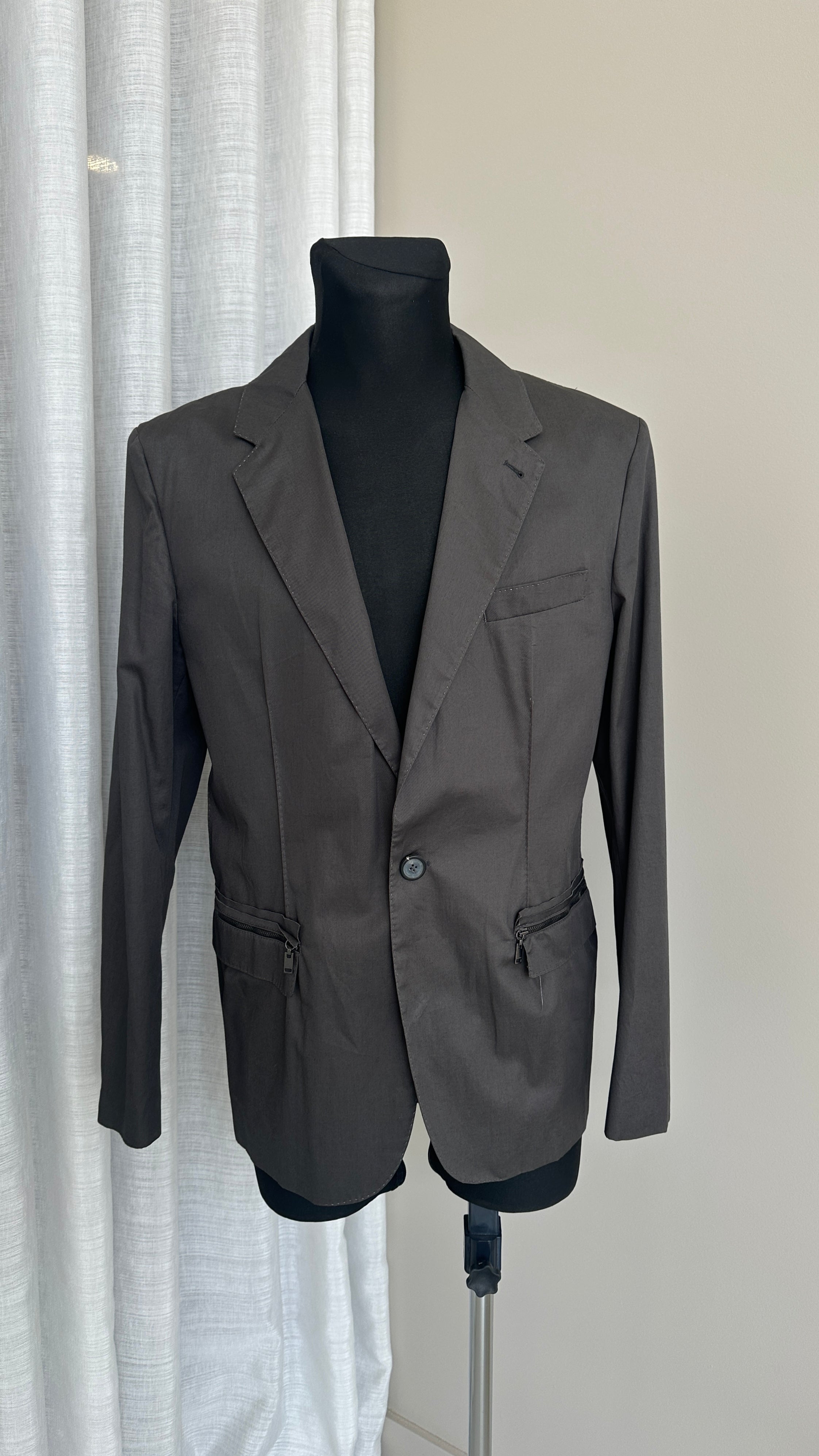 Lanvin Stitched Blazer In Grey