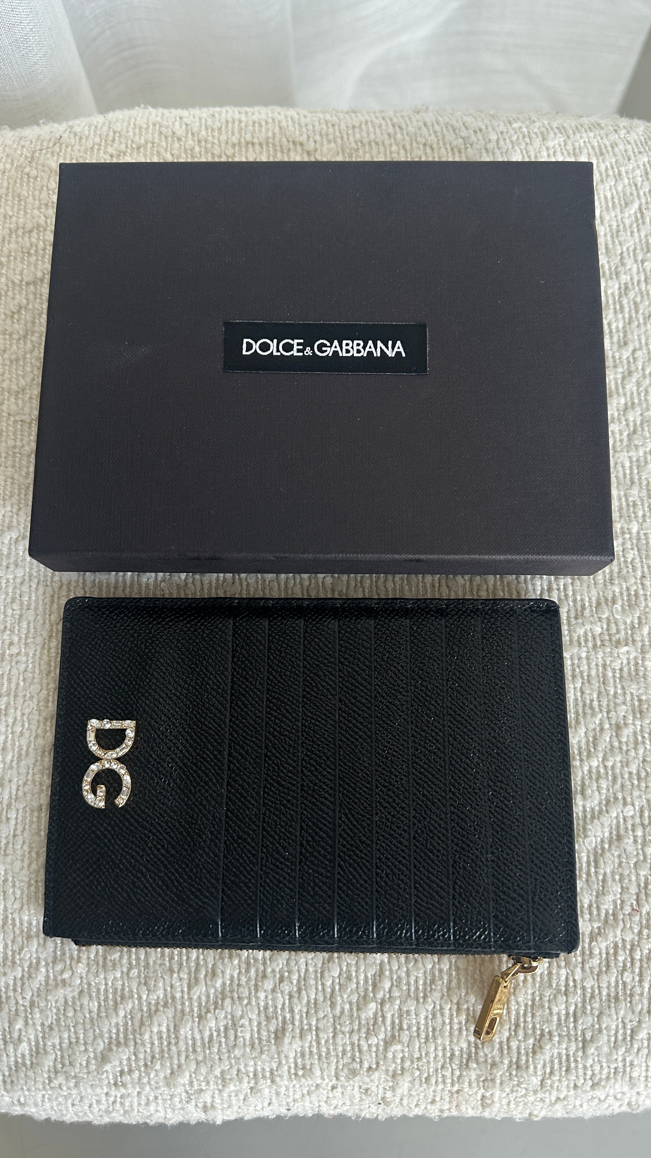 DOLCE&GABANNA LEATHER CARD HOLDER - IN BLACK