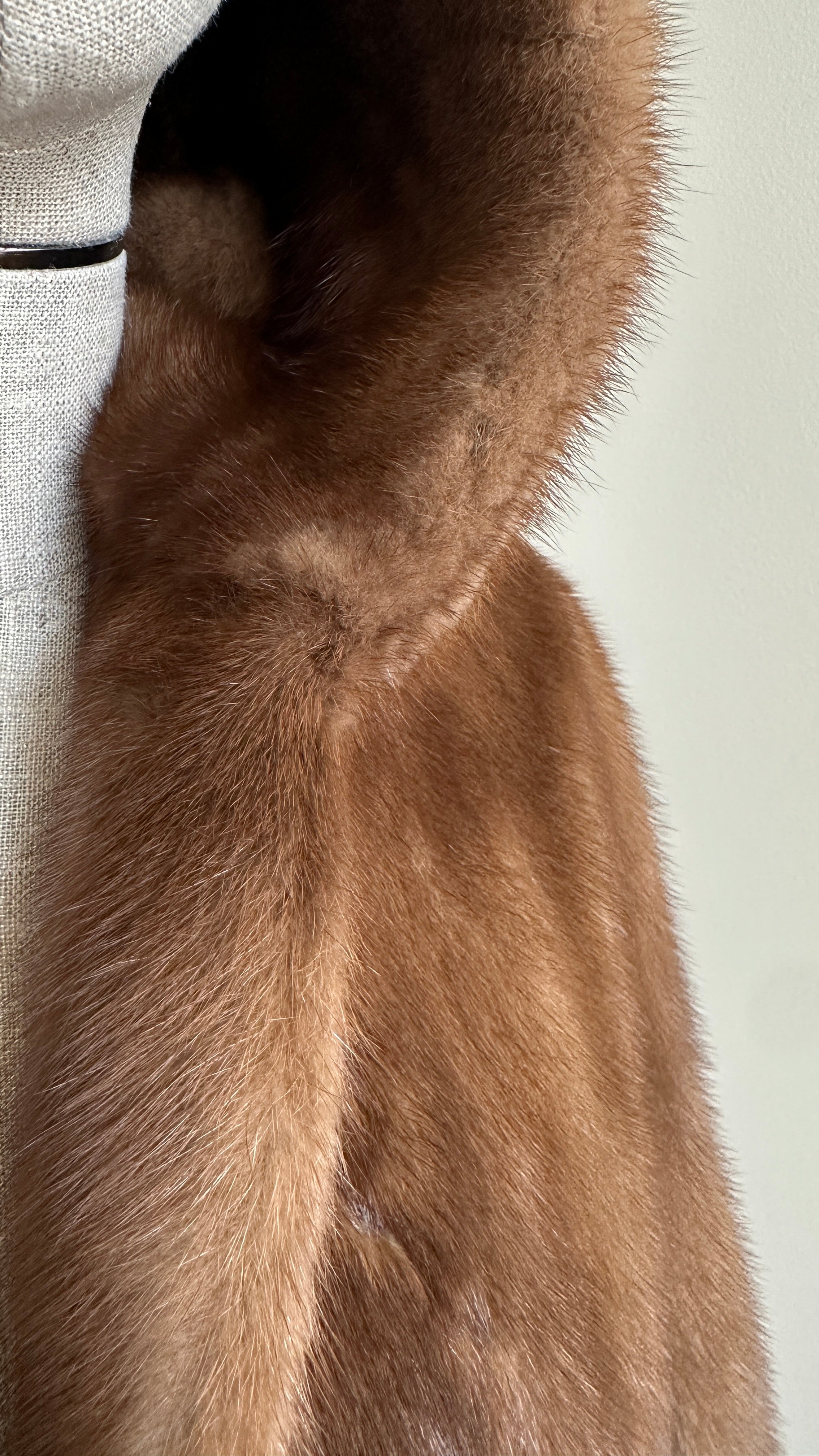 Vintage Mink Fur Coat In Brown