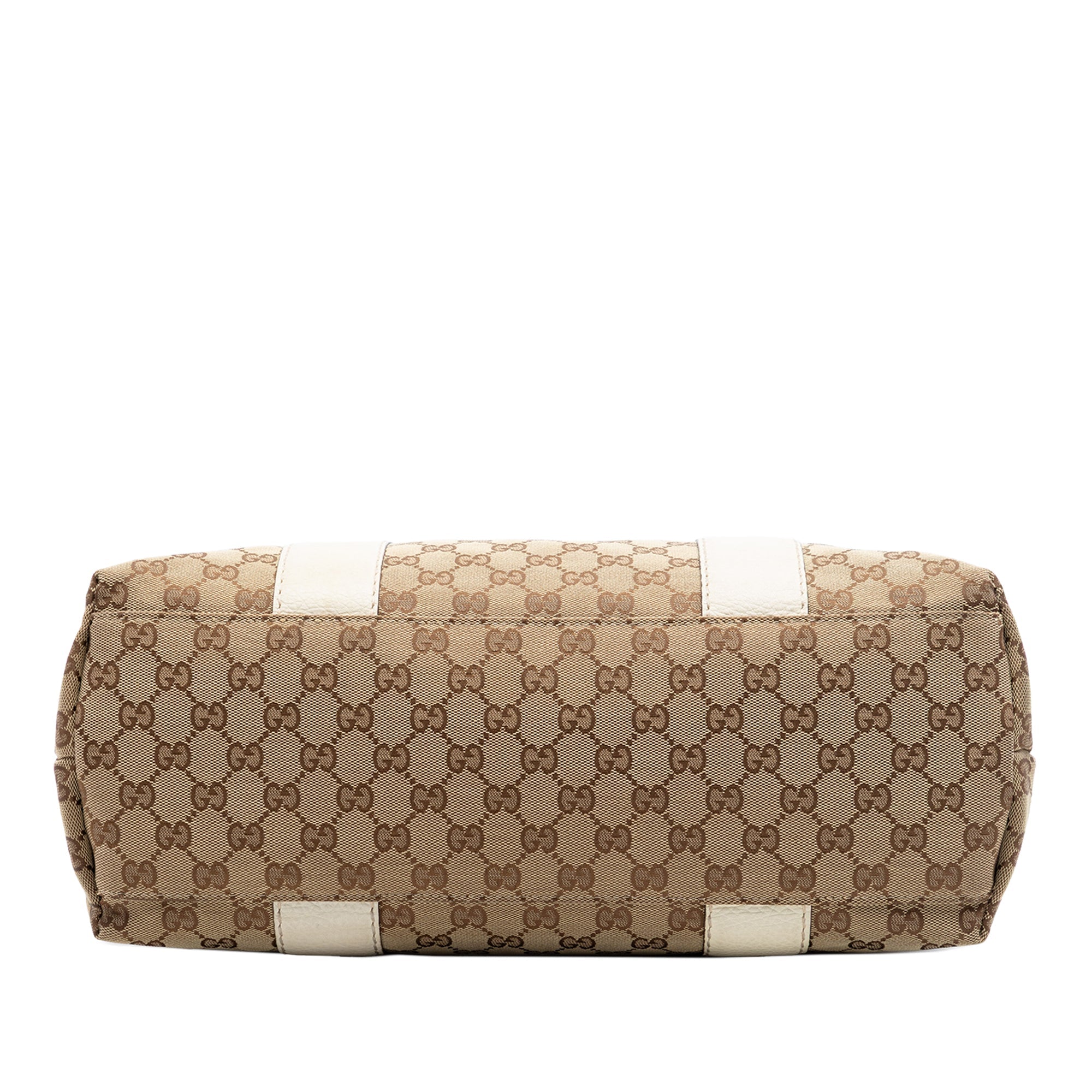 GUCCI GG CANVAS BAMBOO LIBECCIO TOTE BAG IN BEIGE