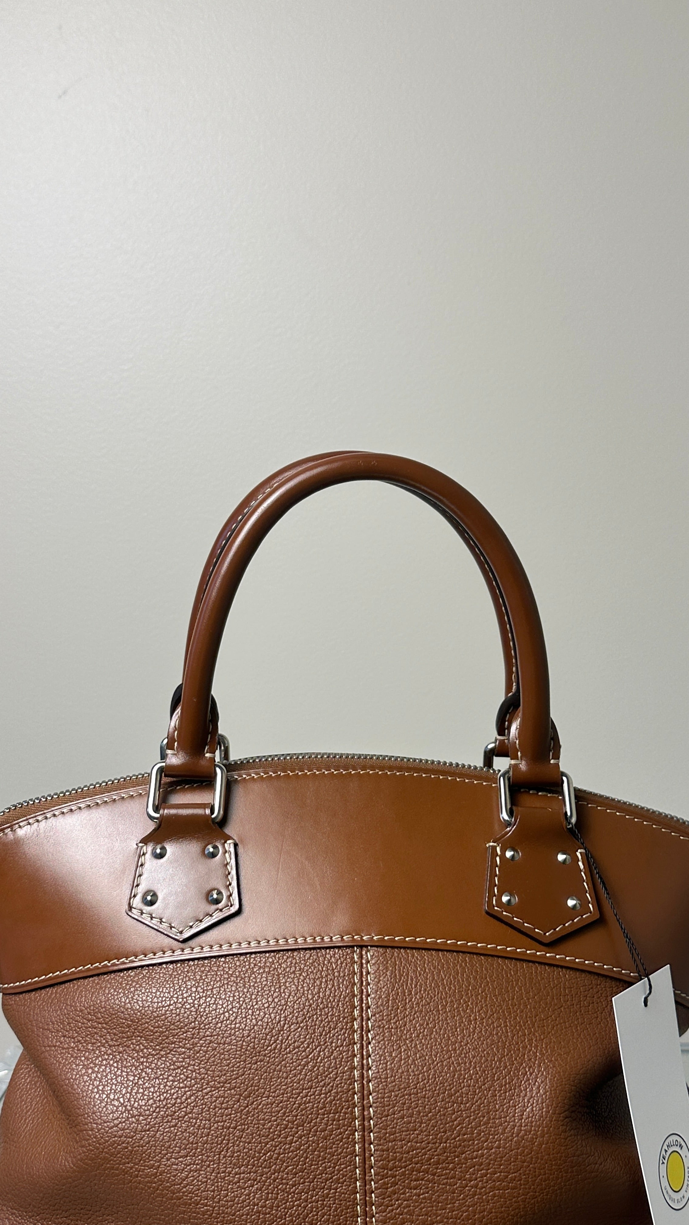 LOUIS VUITTON SIENNE SUHALI LEATHER PM BAG IN BROWN