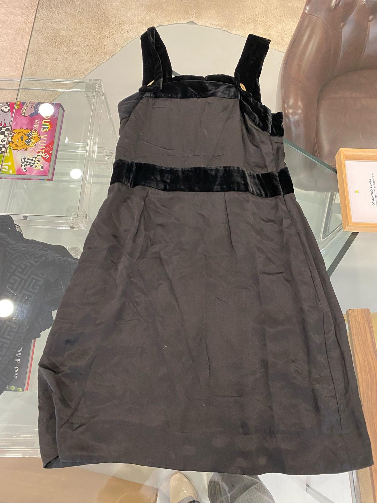 See by Chloé Back Bow Detail Short Dress In Black - Size 40