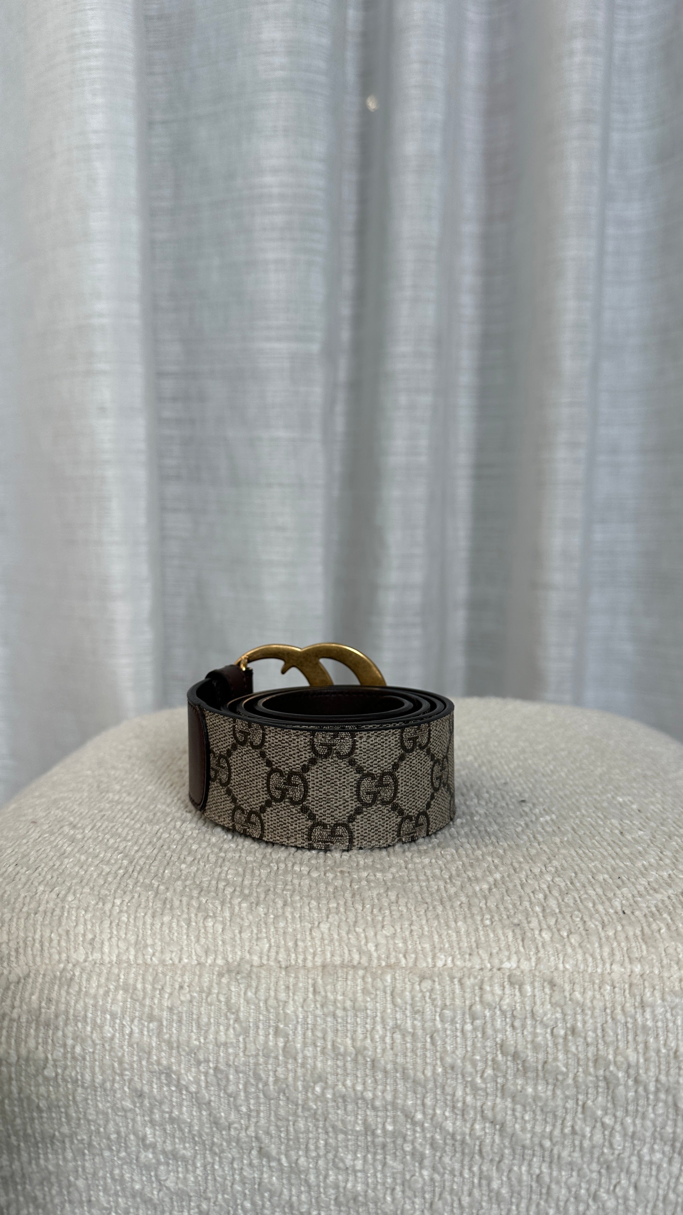 GUCCI DOUBLE G BELT - IN BEIGE