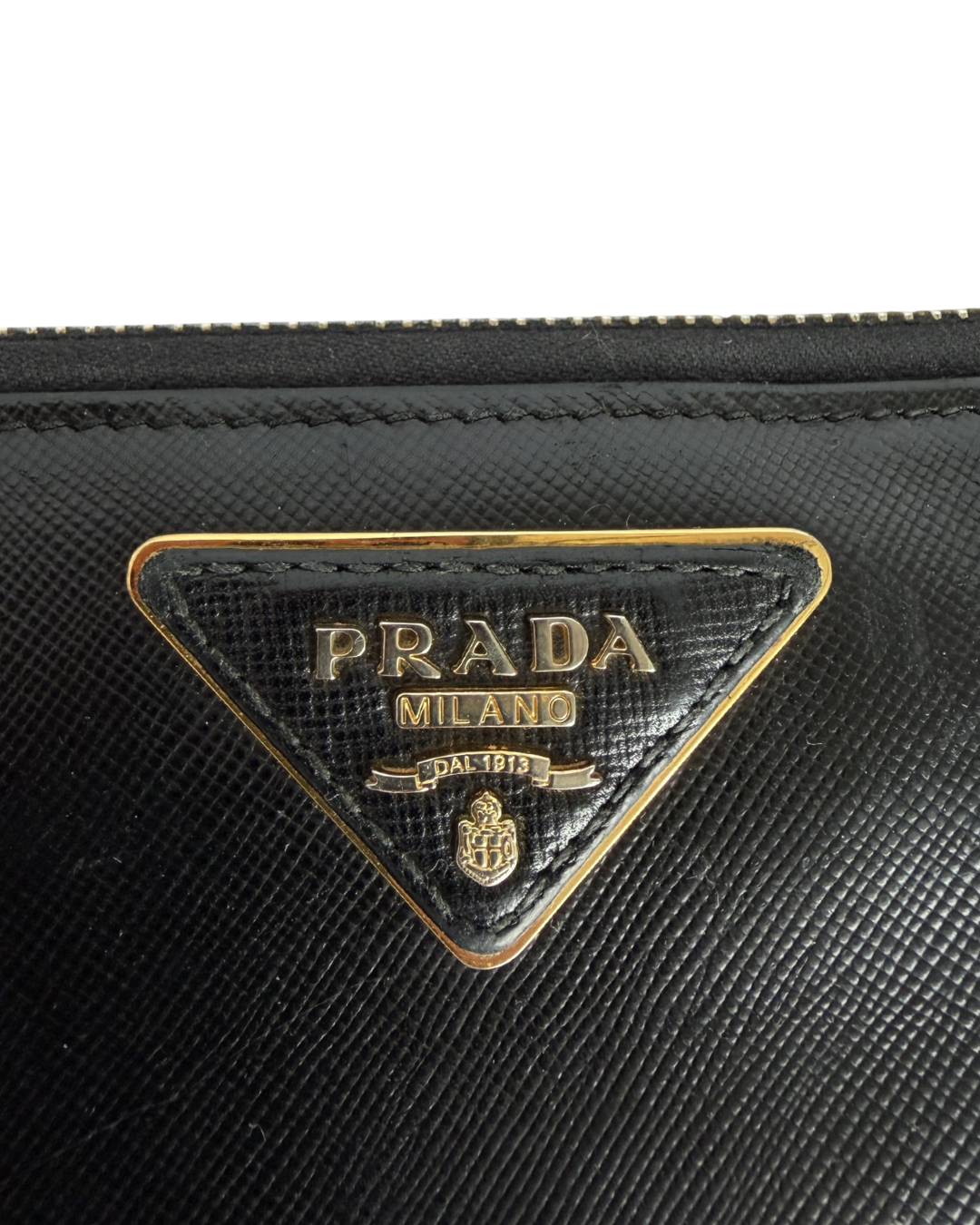 PRADA SAFFIANO LEATHER WALLET IN BLACK