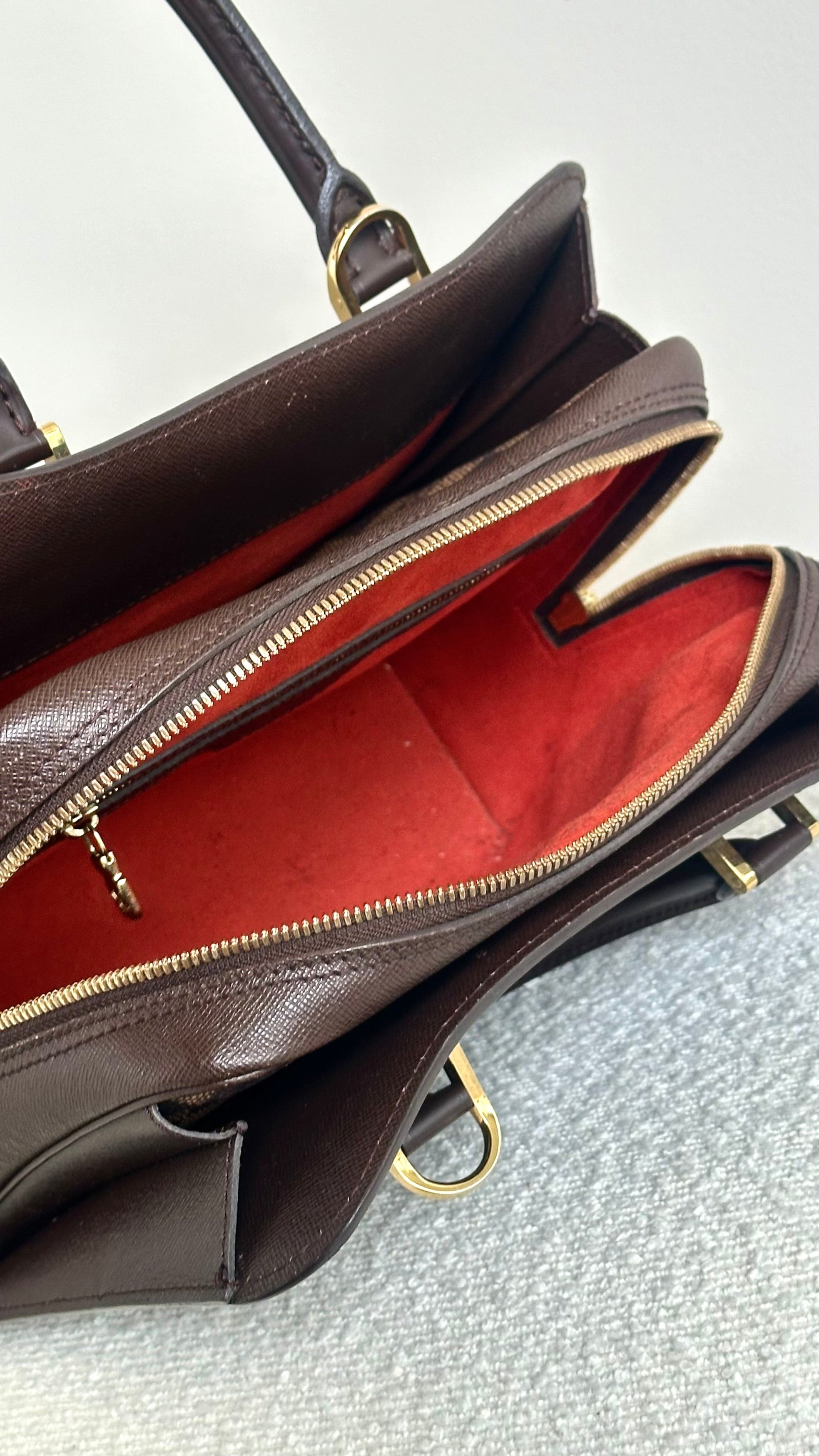 LOUIS VUITTON DAMIER EBENE TRIANA IN BROWN