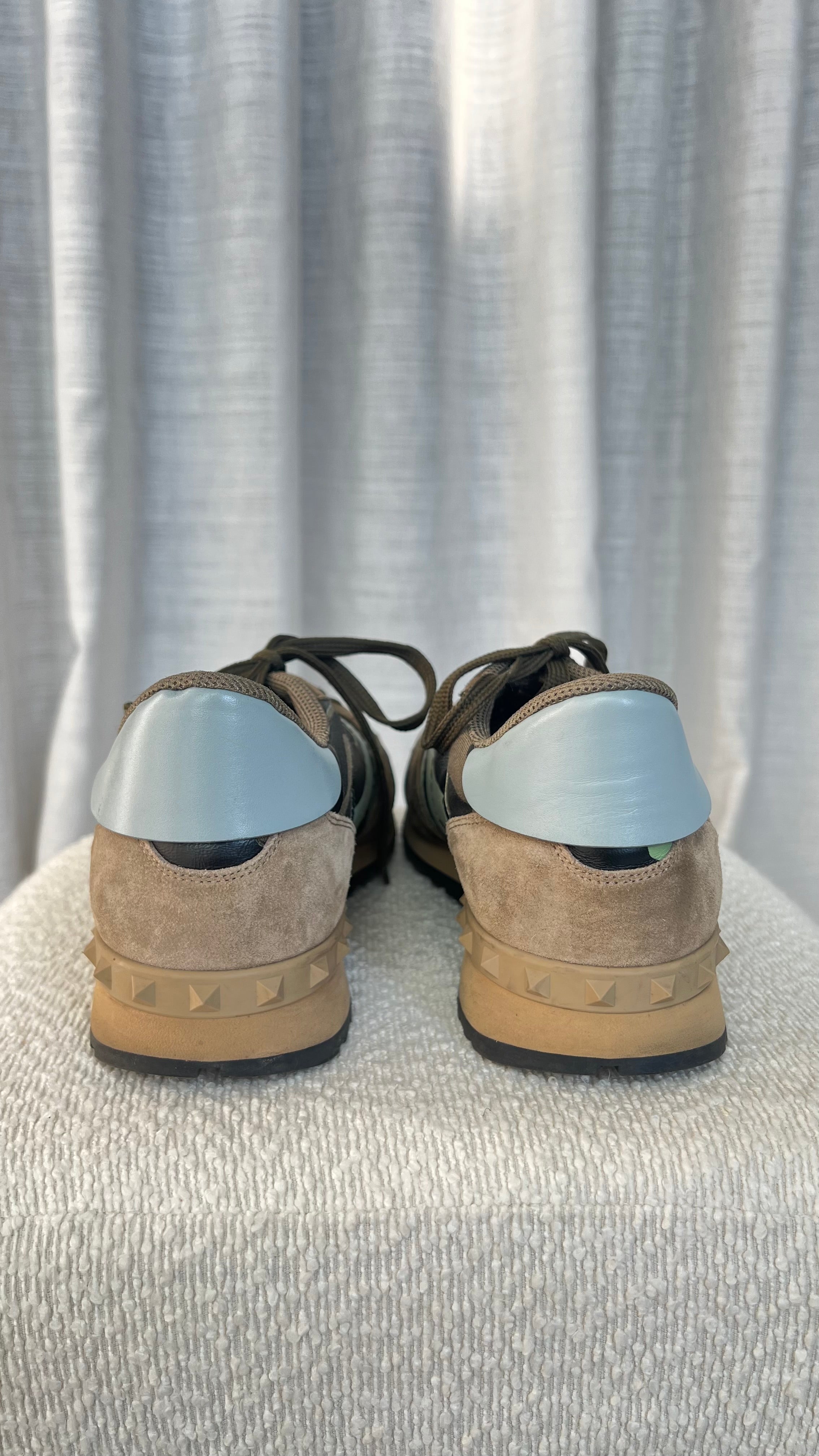 Valentino Garavani Rockrunner Sneakers In Green - Size 42