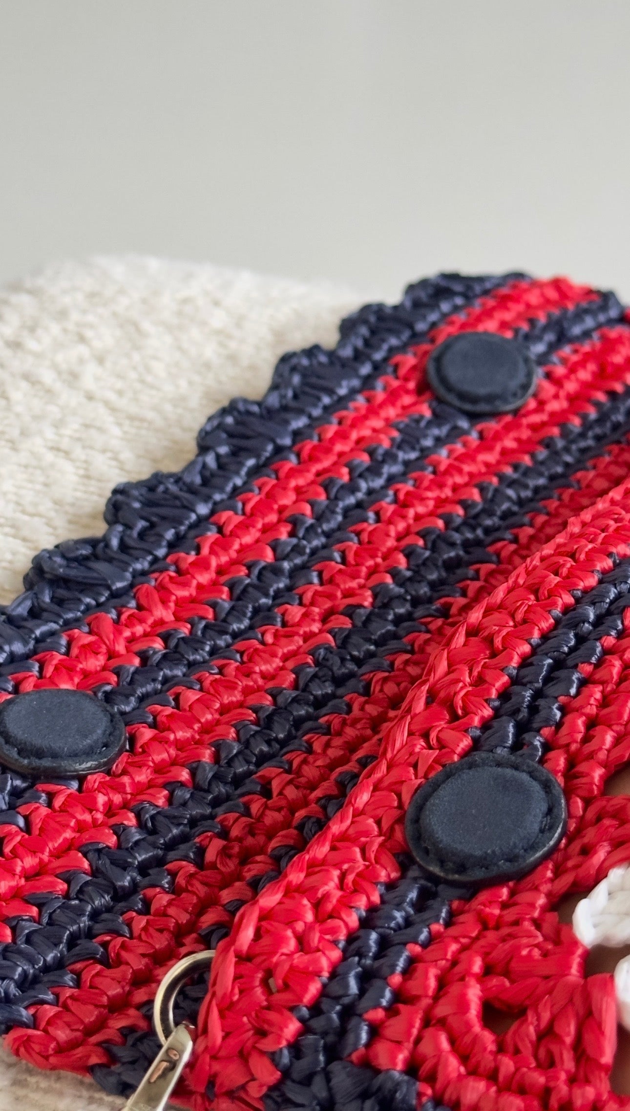 MIU MIU MULTICOLOR RAFFIA CROCHET CLUTCH BAG