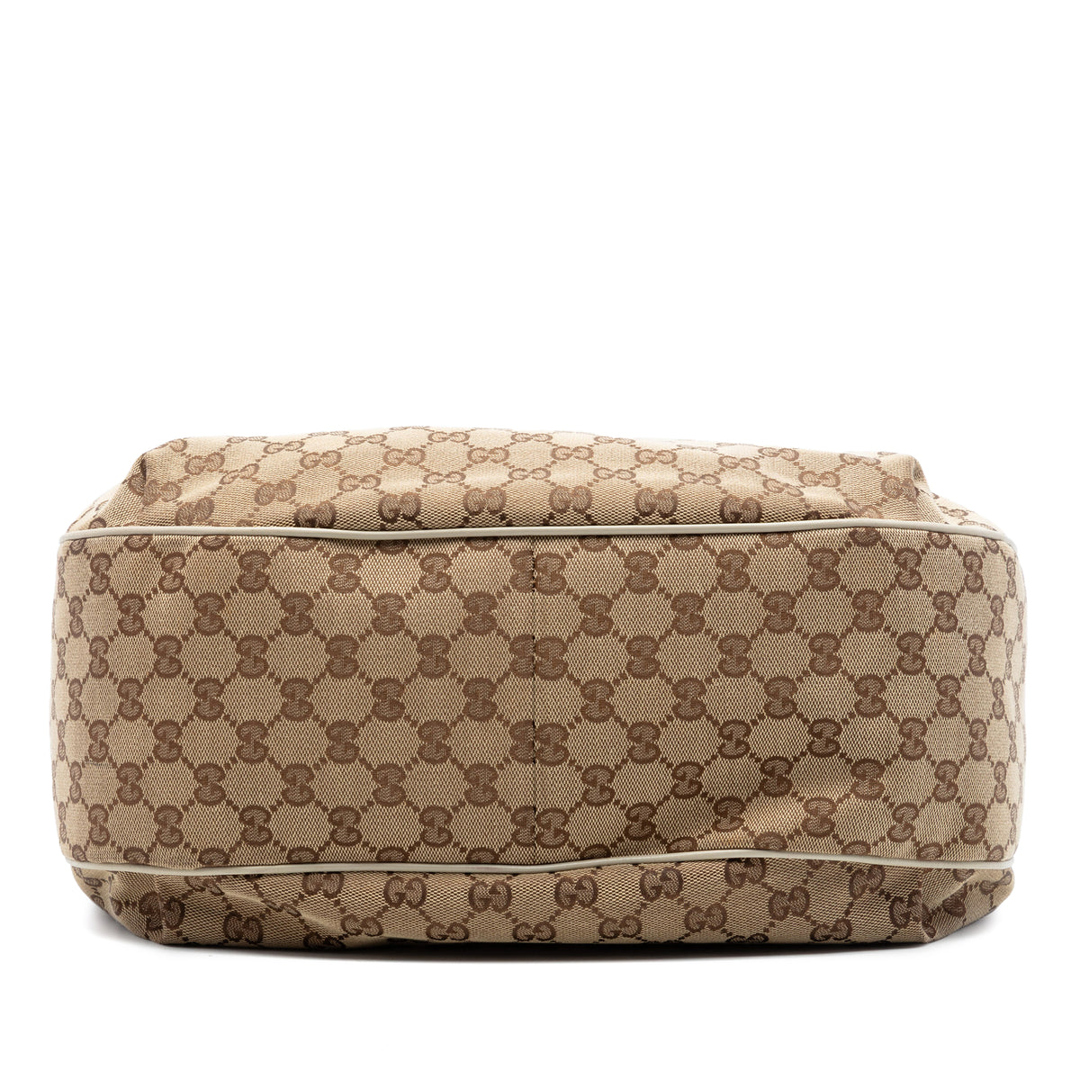 Gucci Medium GG Canvas Emily Flap Satchel White
