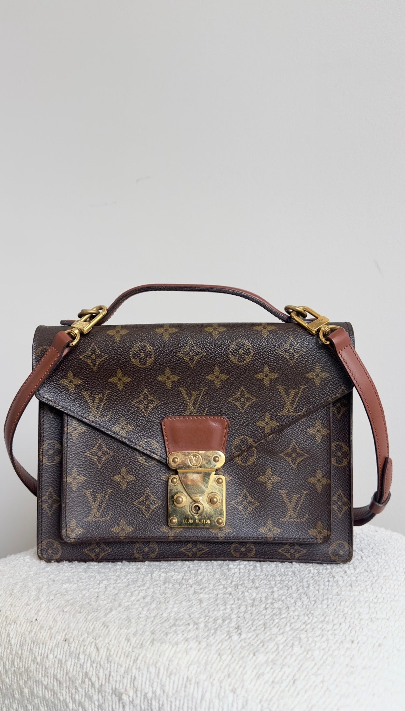 LOUIS VUITTON MONOGRAM MONCEAU BAG IN BROWN