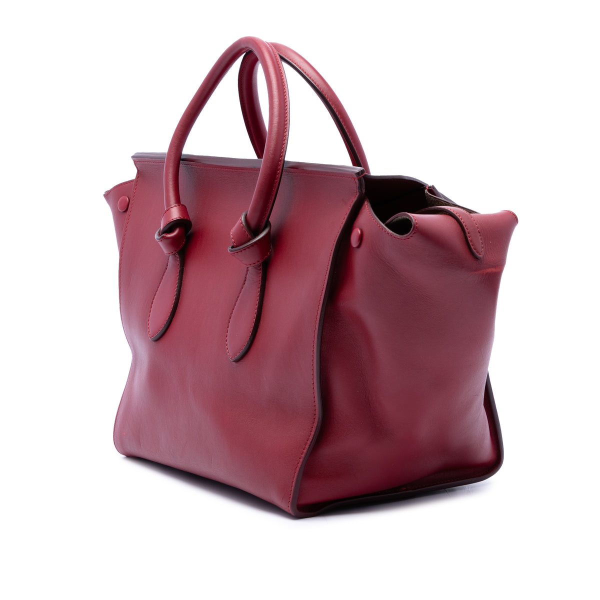 Celine Small Leather Tie Tote Bag in Red