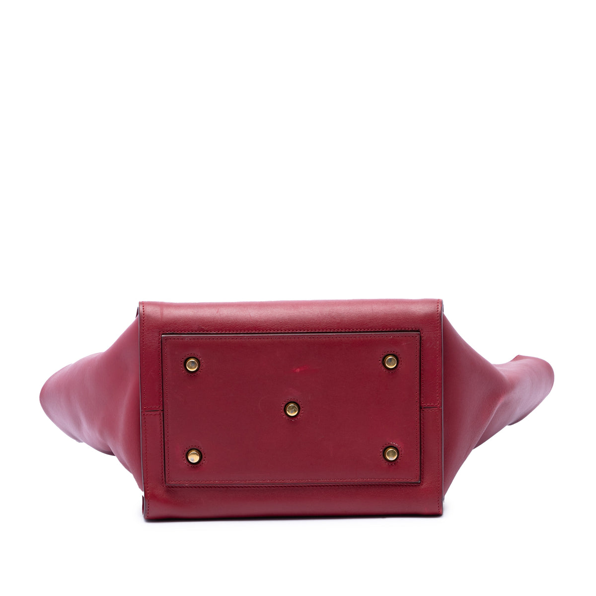 Celine Small Leather Tie Tote Bag in Red