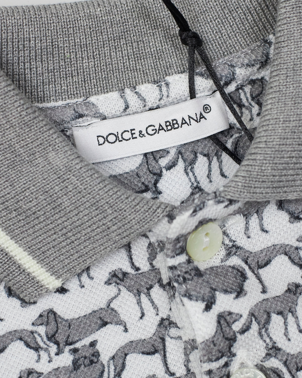 Polo infantil Dolce e Gabbana cinza