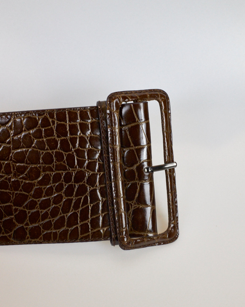 Cinto Largo Prada Marrom