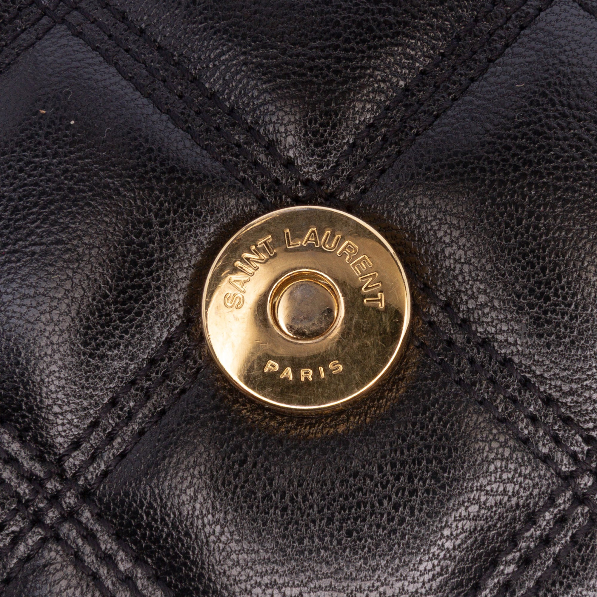 Saint Laurent Small Quilted Lambskin Becky Chain Shoulder Bag In Black