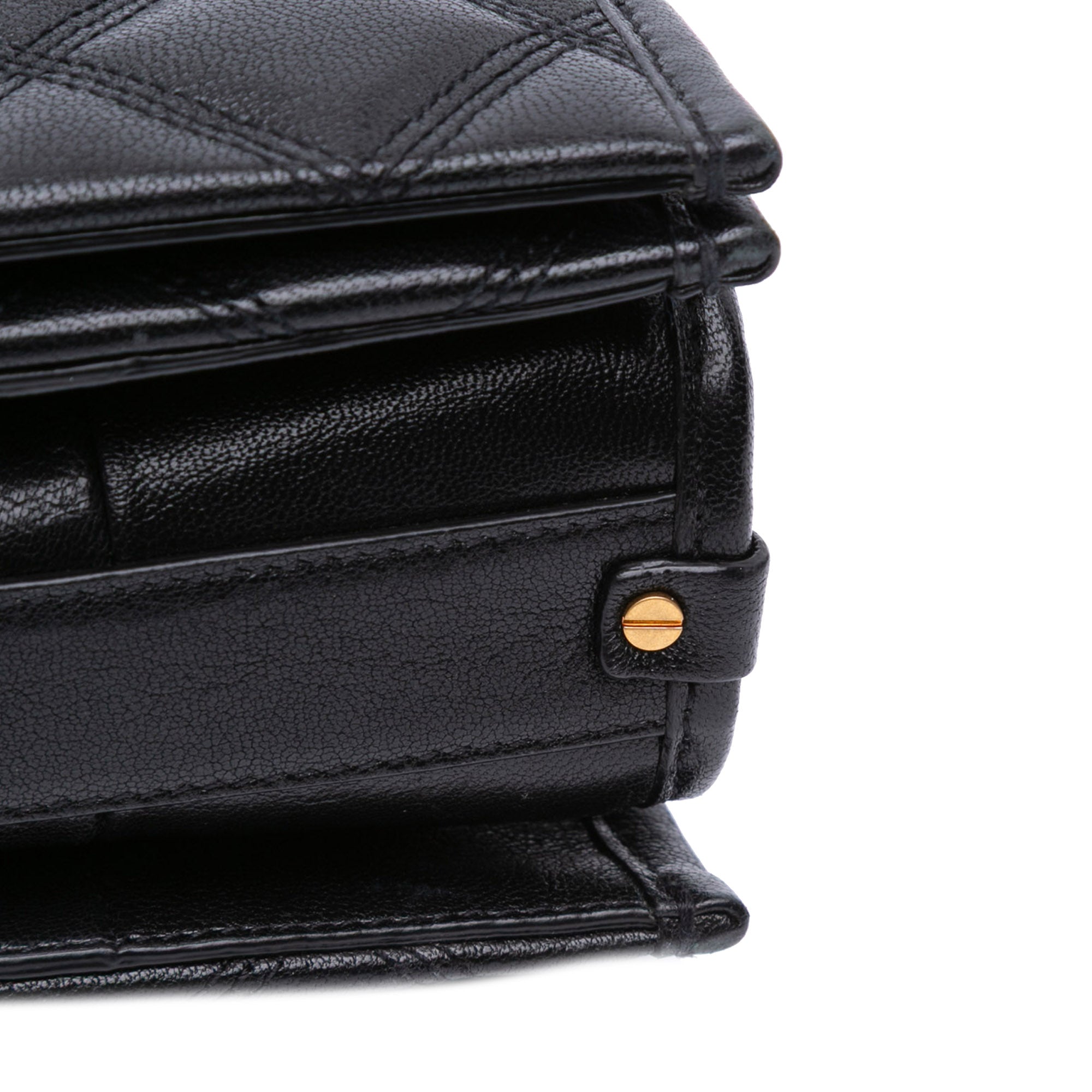 Saint Laurent Small Quilted Lambskin Becky Chain Shoulder Bag In Black