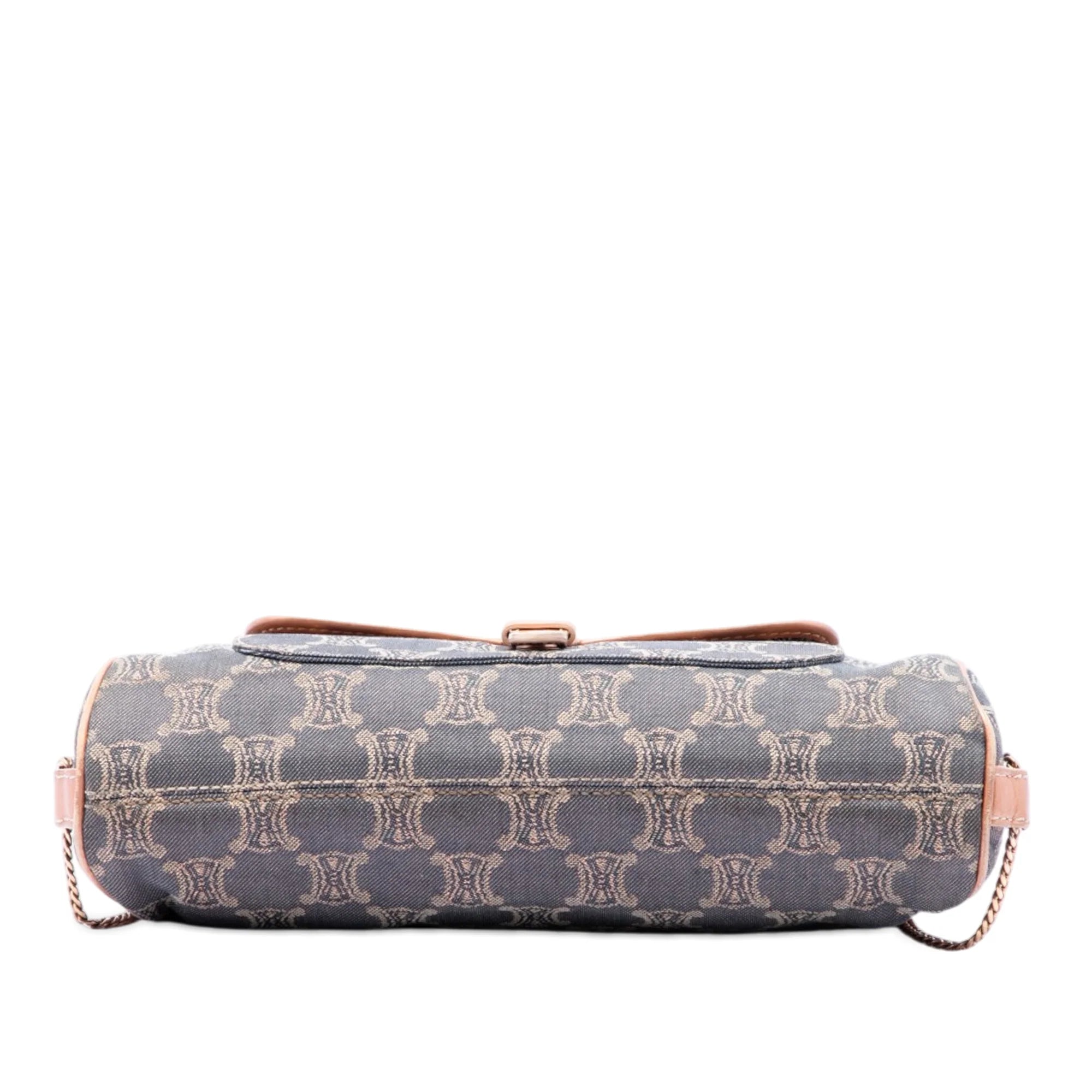 CELINE MACADAM DENIM HANDBAG IN BLUE