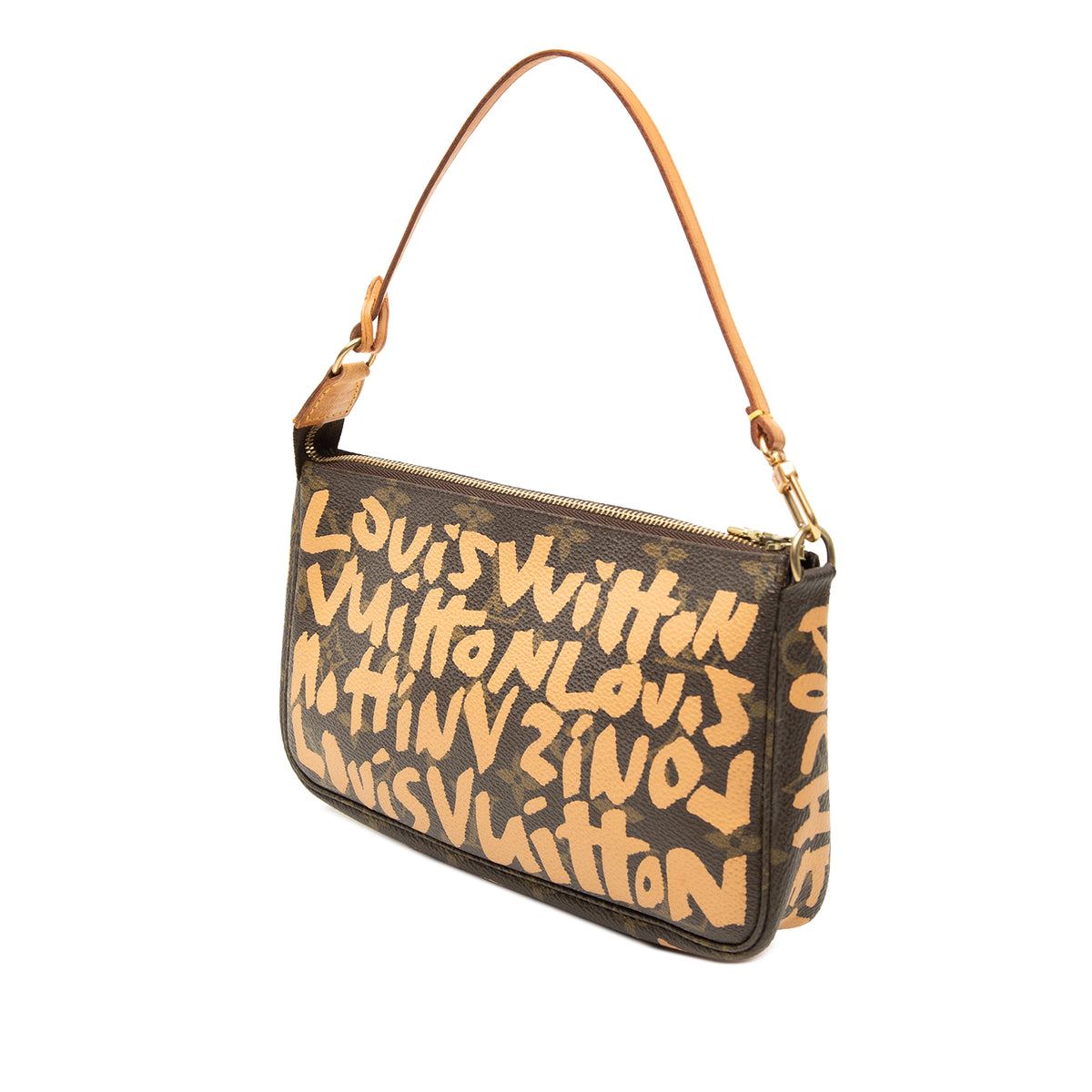Louis Vuitton Stephen Sprouse Monogram Graffiti Pochette Accessoires Brown
