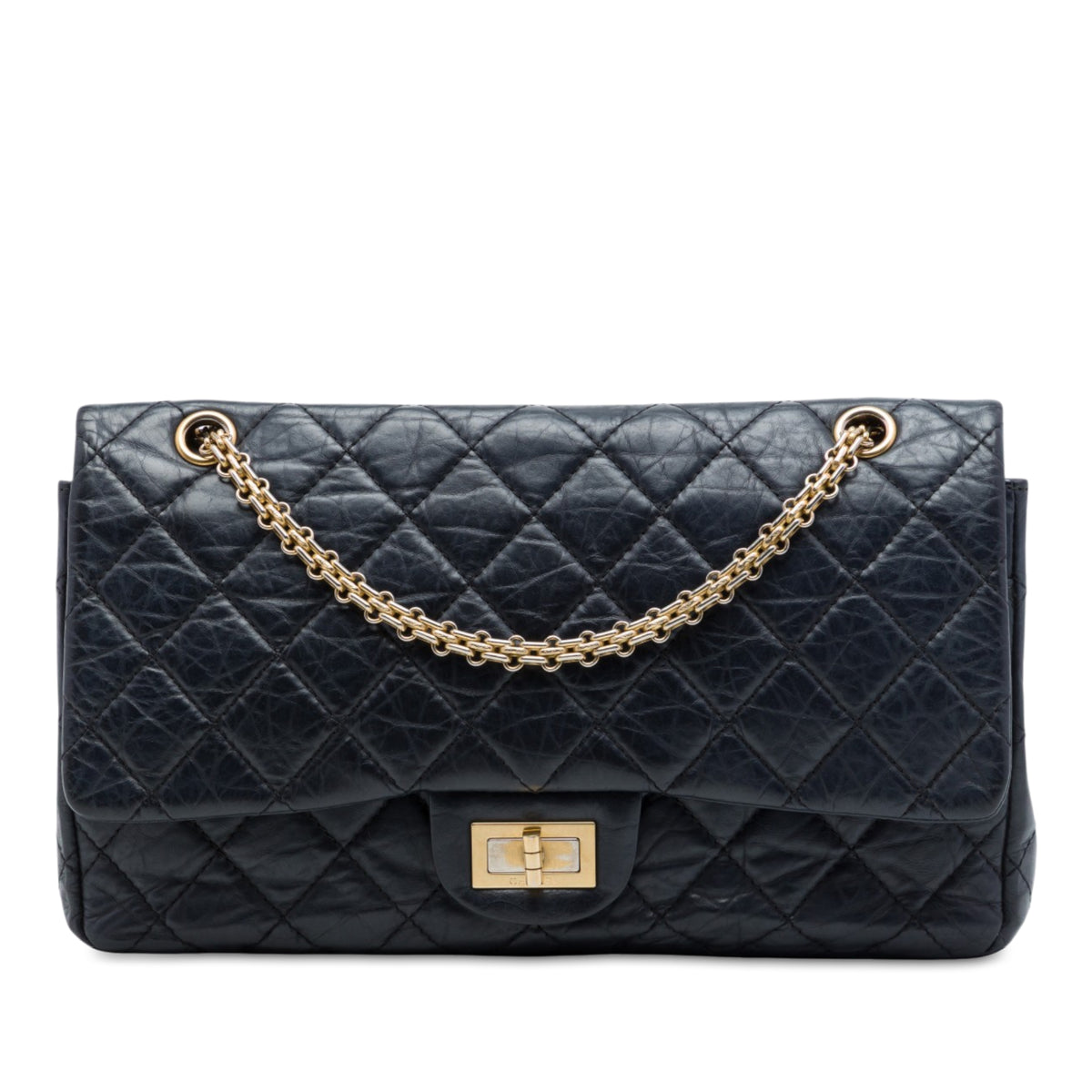 Chanel Quilted Calfskin Reissue 2.55 Double Flap 227 in Black