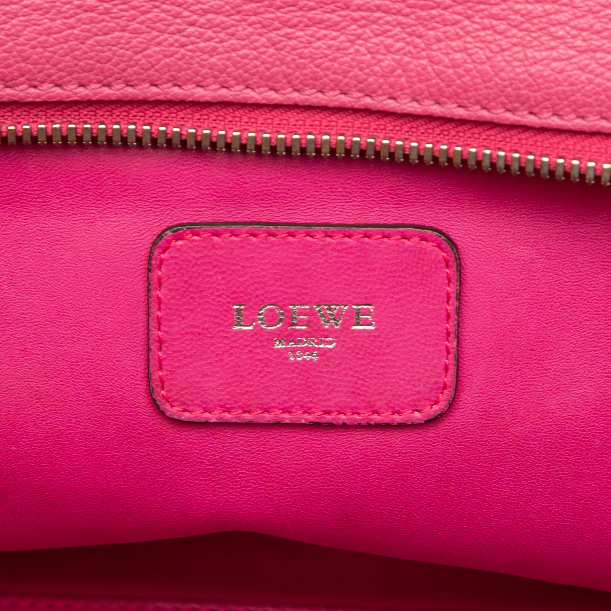 LOEWE Tricolor Goatskin Amazona 36 Pink