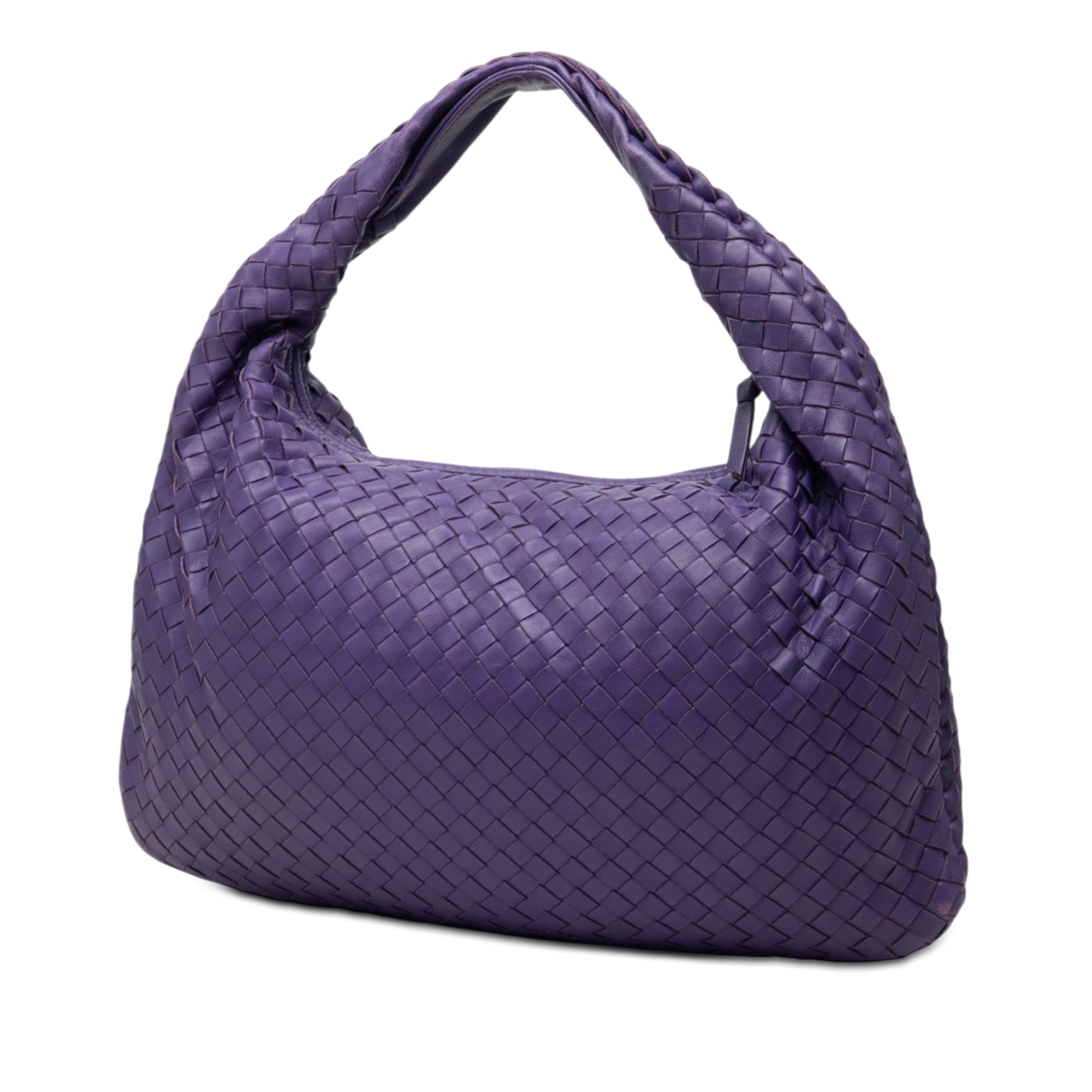 Bottega Veneta Small Nappa Intrecciato Veneta Hobo Purple