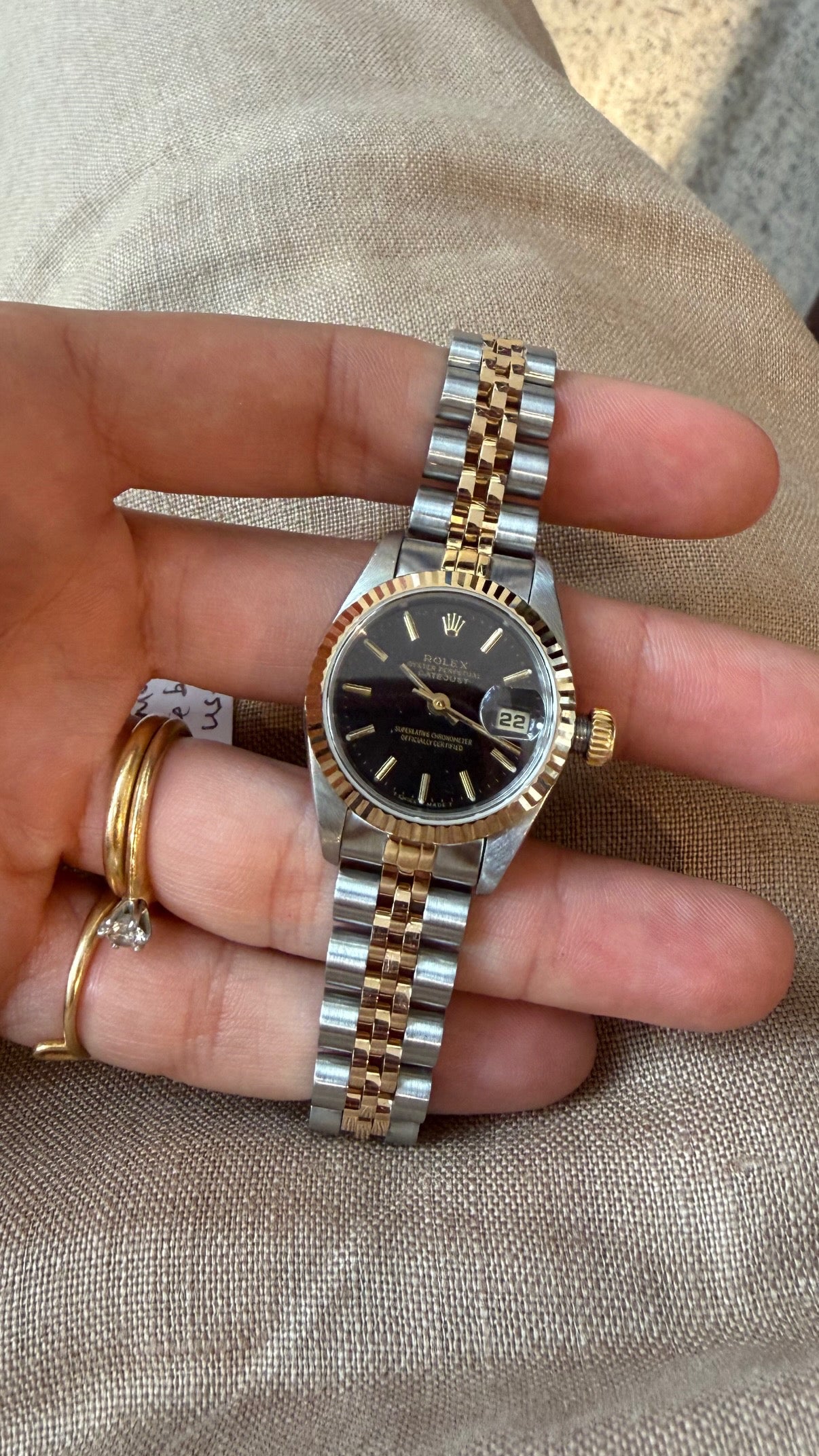 Rolex datejust black dial 26mm