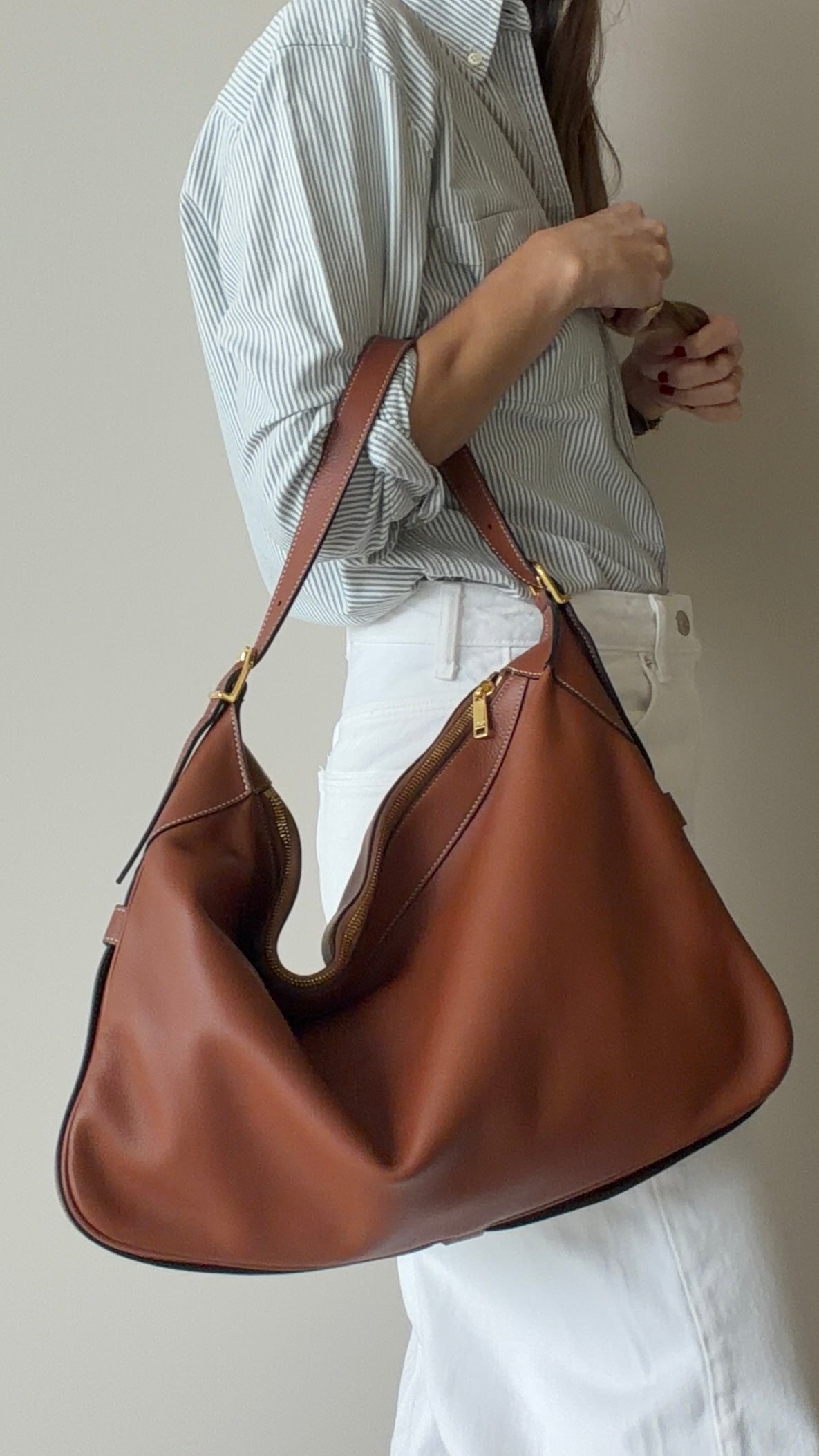 Celine Romy Tan Supple Calfskin in Camel with Gold Hardware