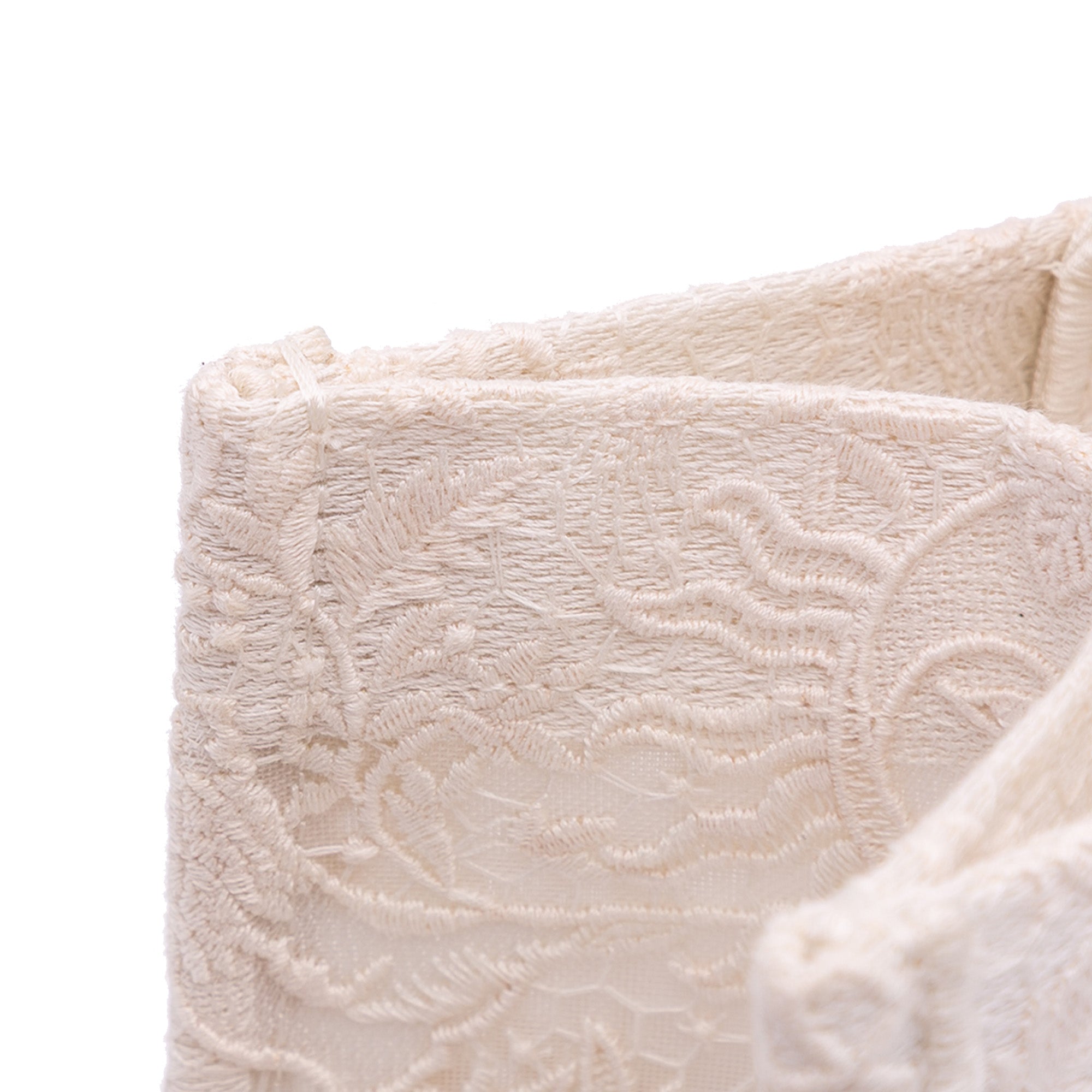 Christian Dior Medium Canvas D Lace Sun Embroidery Book Tote