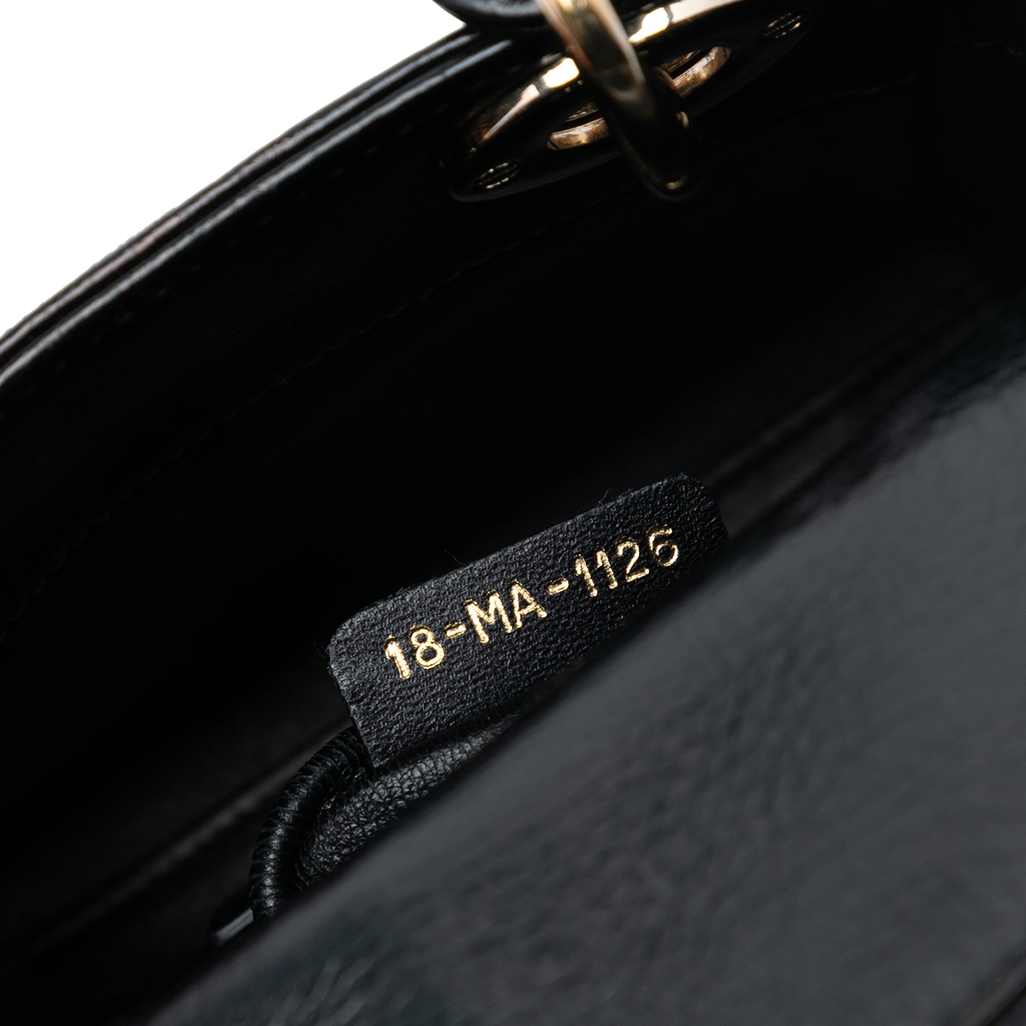 Dior Mini Calfskin Beaded Lady Dior Black