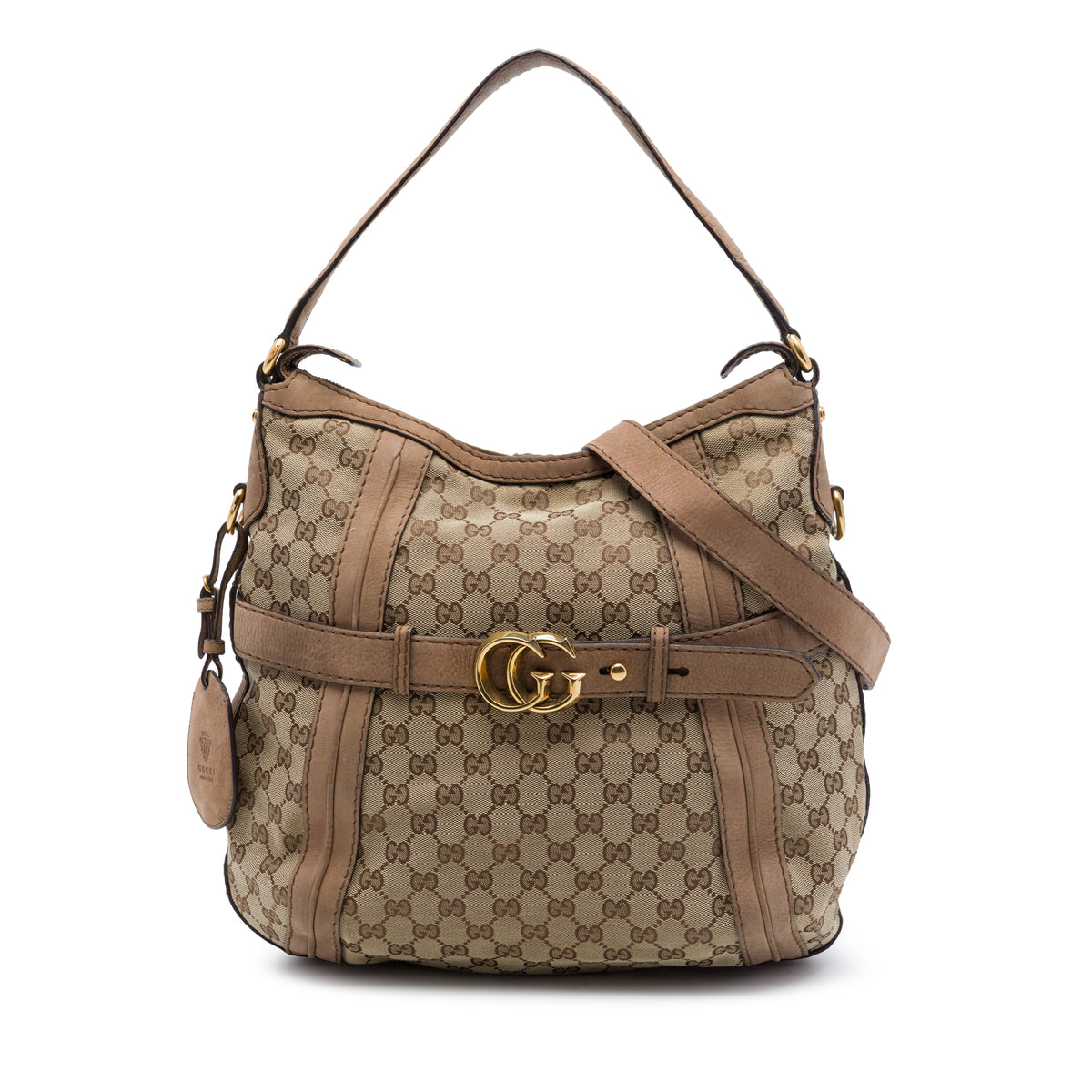 Gucci Medium GG Canvas Running Satchel Beige