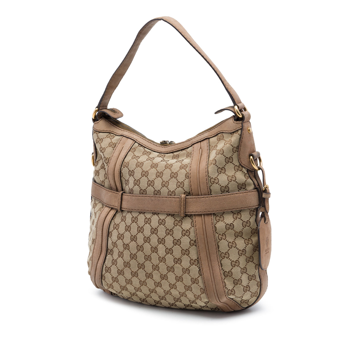 Gucci Medium GG Canvas Running Satchel Beige
