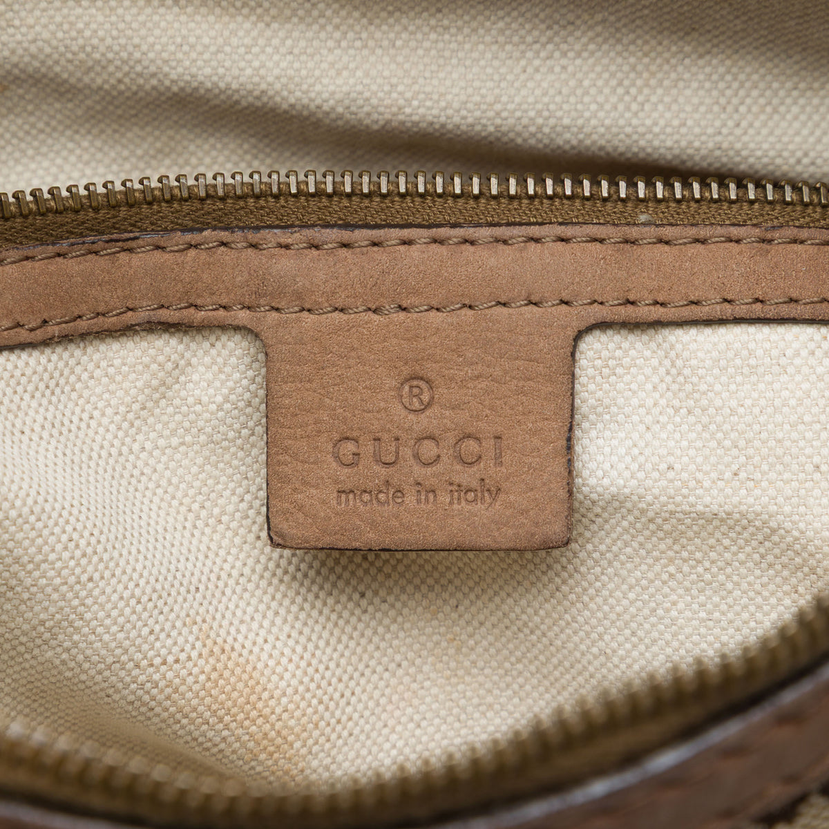 Gucci Medium GG Canvas Running Satchel Beige