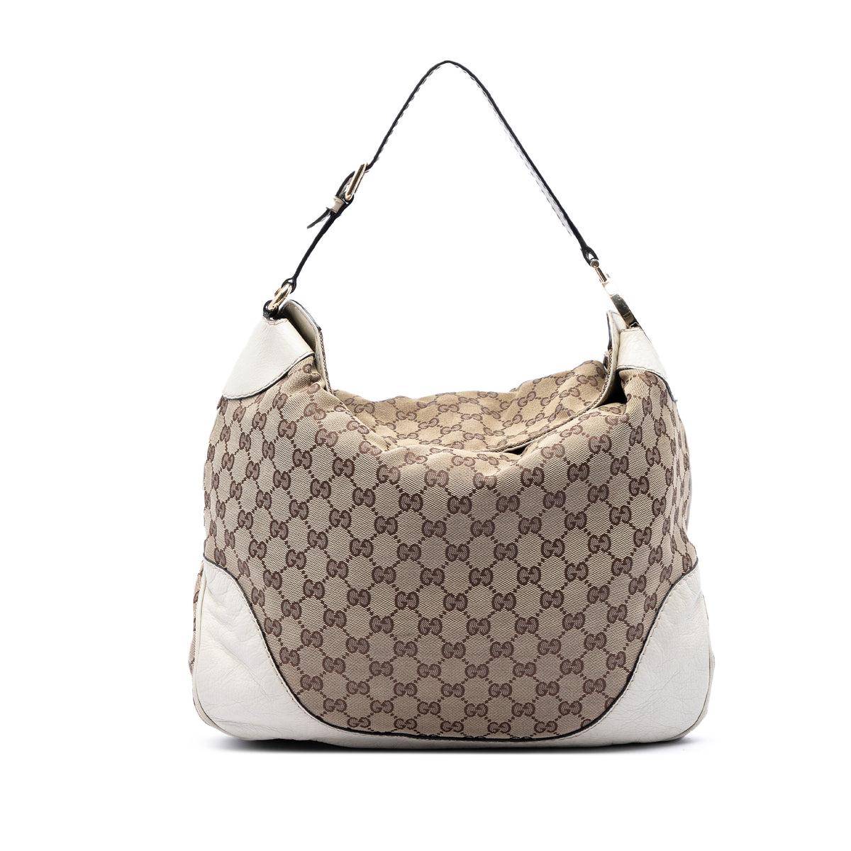 Gucci GG Canvas Charlotte Hobo White