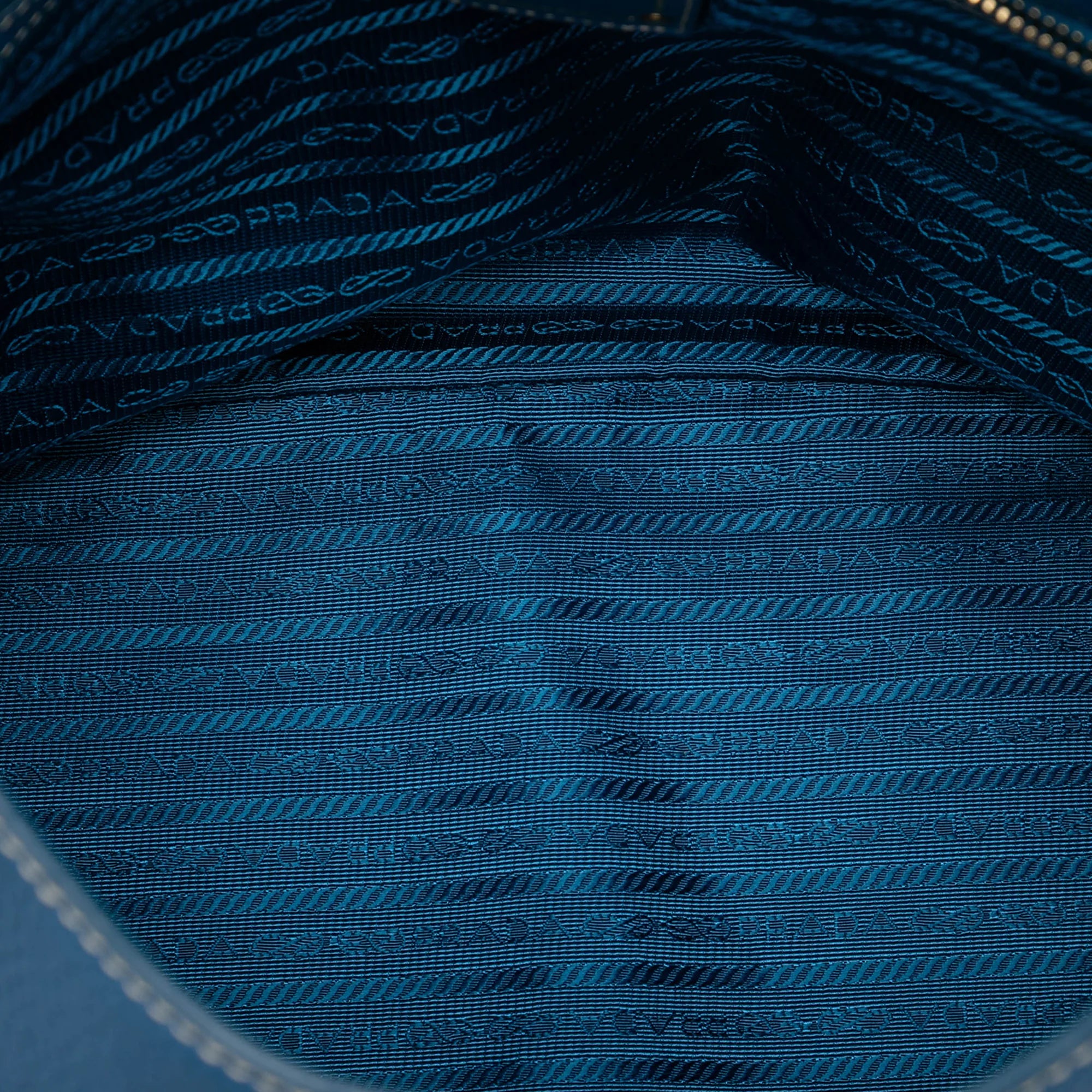 PRADA VITELLO DAINO HOGO BAG IN BLUE