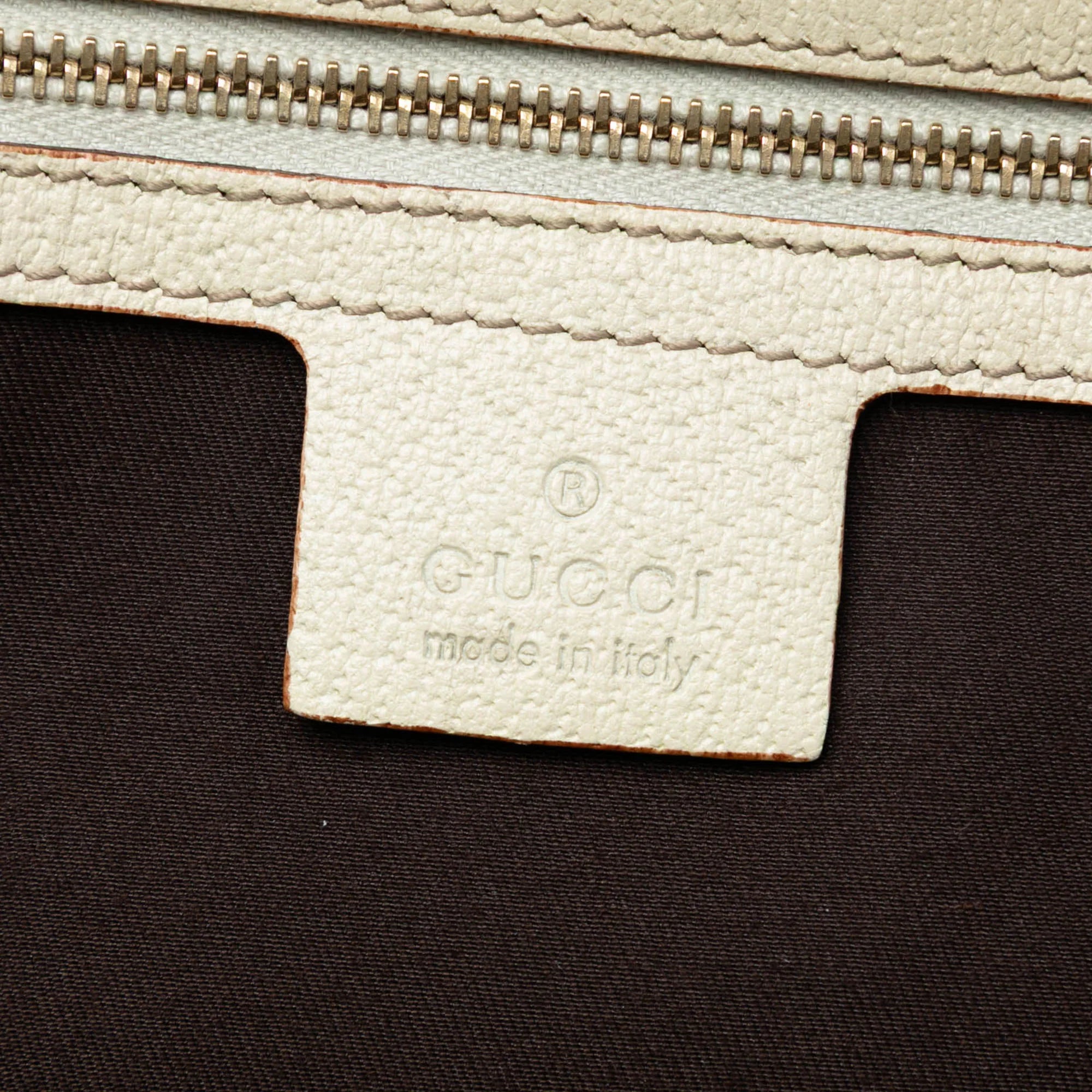 GUCCI GG CANVAS WEB TREASURE BOSTON BAG IN WHITE