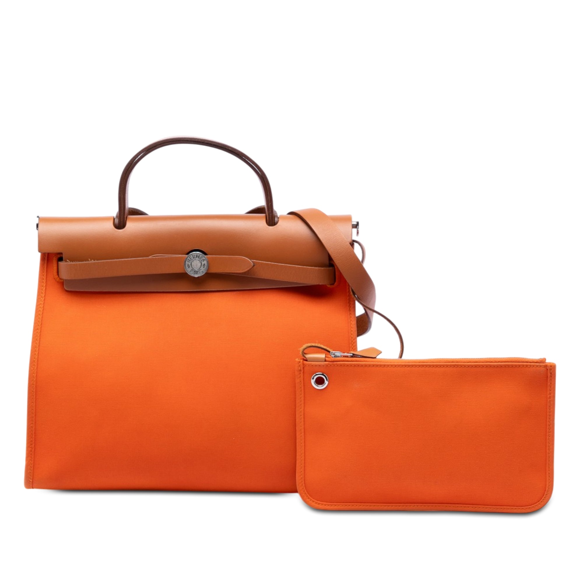Hermès Toile Herbag Zip 31 Brown