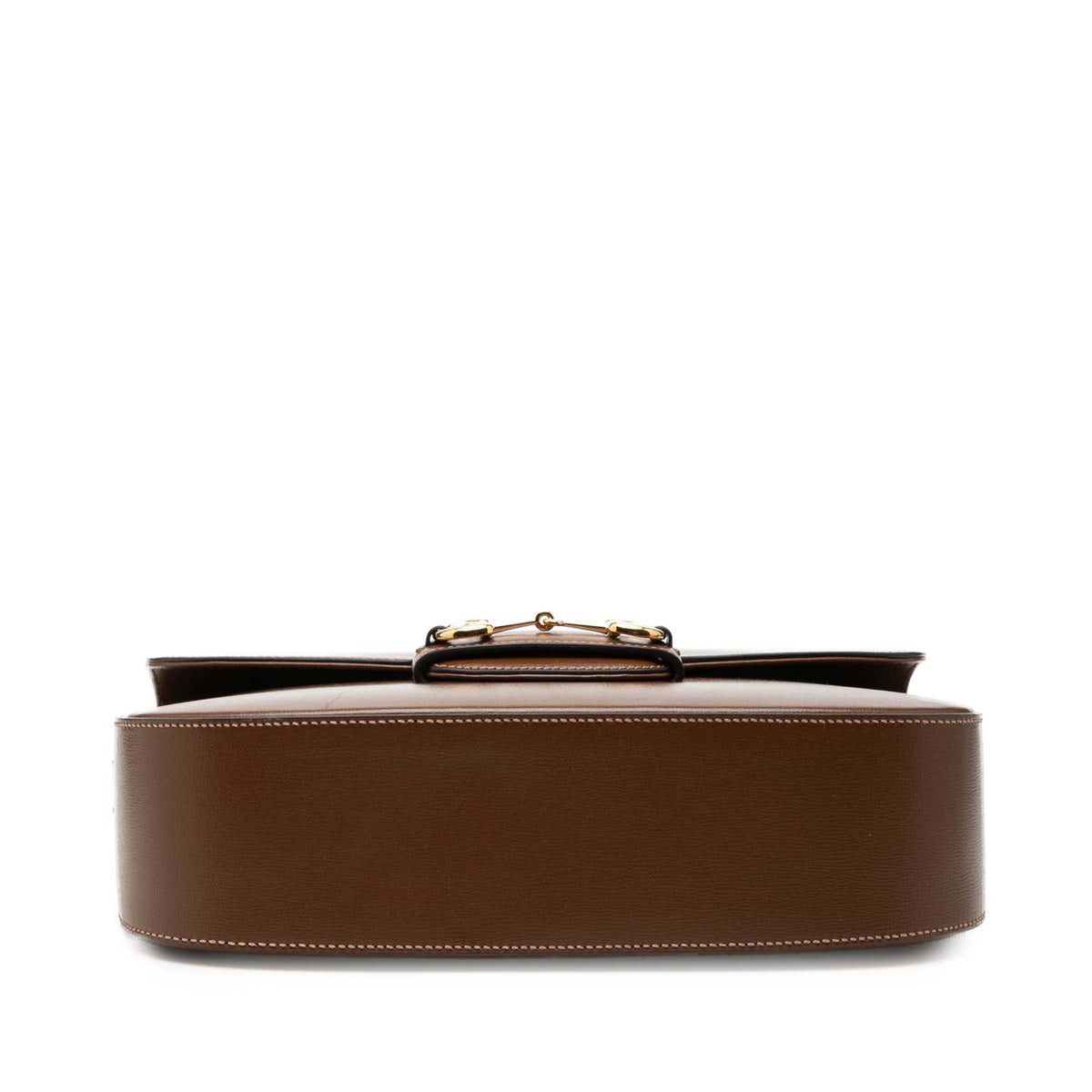 Gucci Large Calfskin Web Horsebit 1955 Crossbody Brown