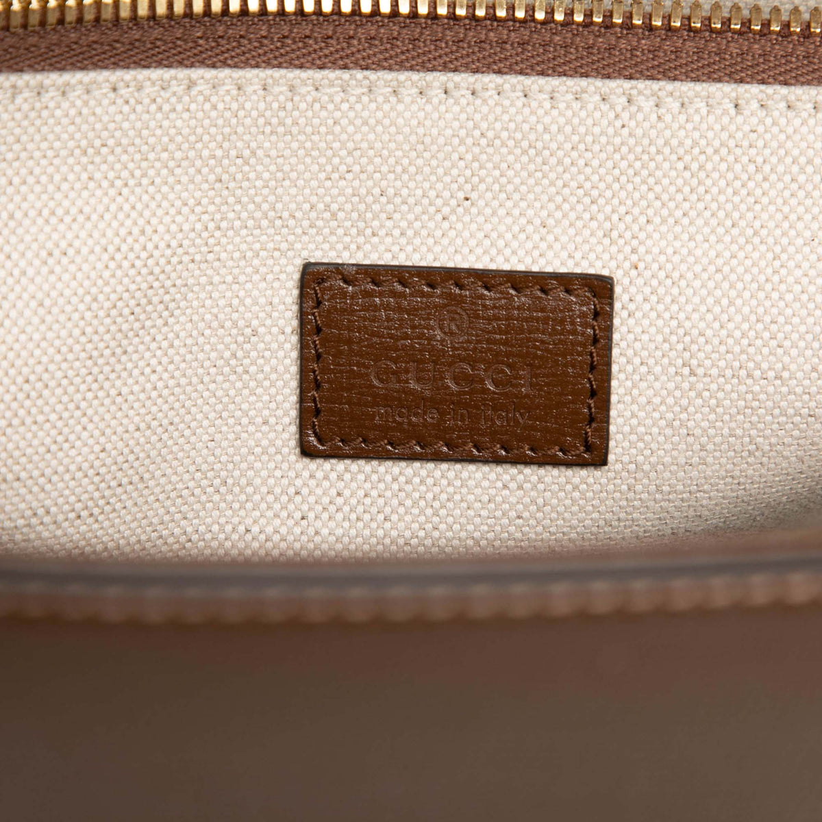 Gucci Large Calfskin Web Horsebit 1955 Crossbody Brown